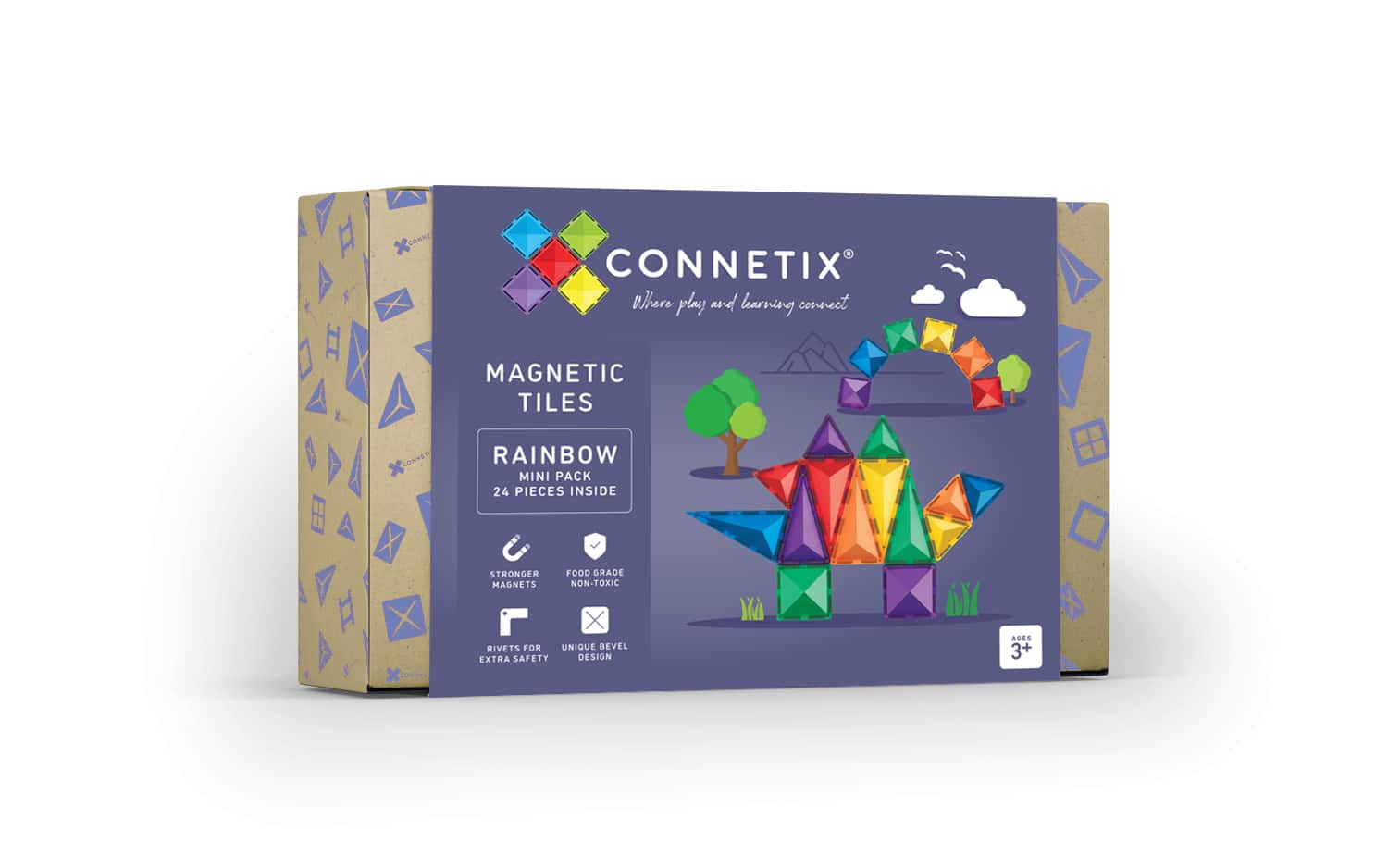 Connetix 24 Teile Rainbow Mini Pack – Kreatives Bauen &amp; STEAM-Lernen für Kinder ab 3 Jahren