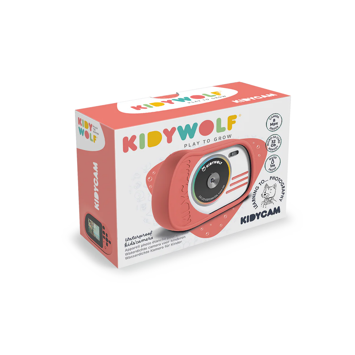 Kidywolf Waterproof Kids Camera Pink
