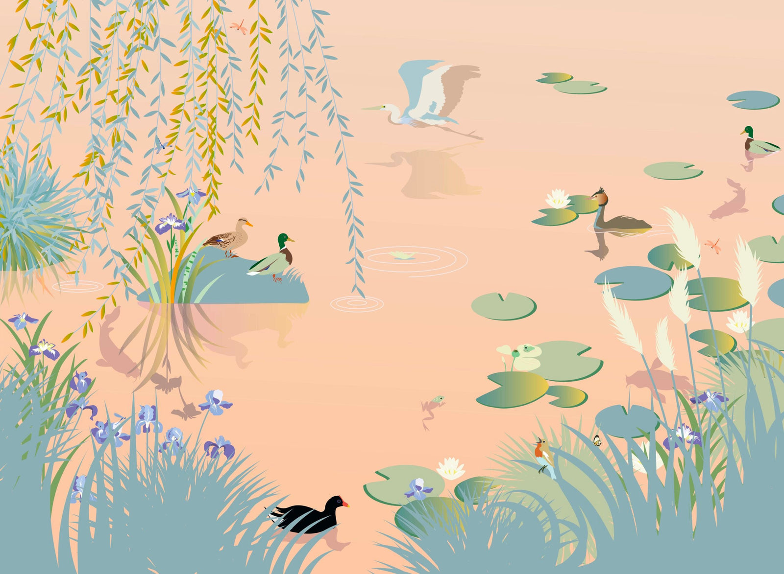 Little Cabari Panoramatapete ETANG