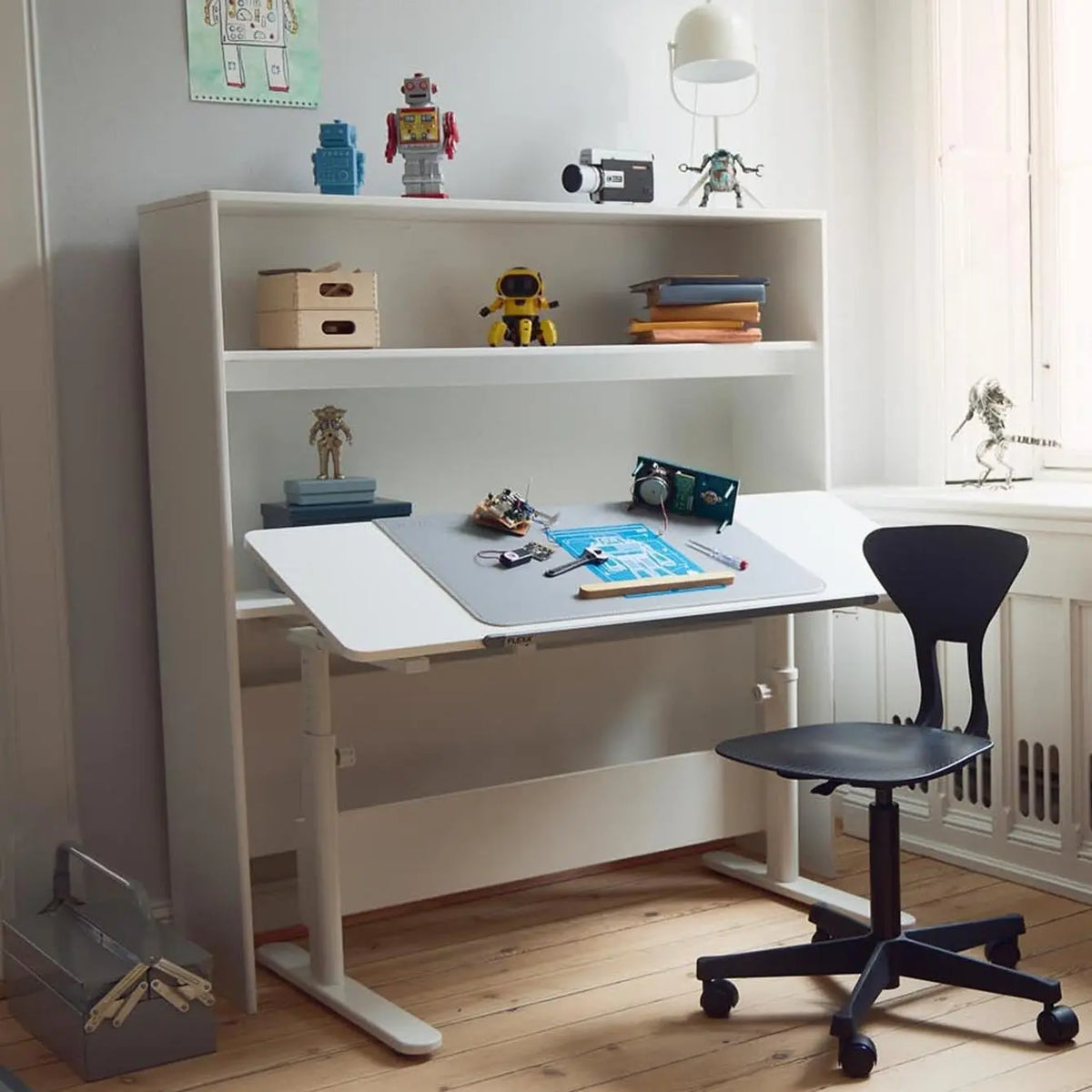 Flexa Study Evo Kippbarer Schreibtisch Weiss