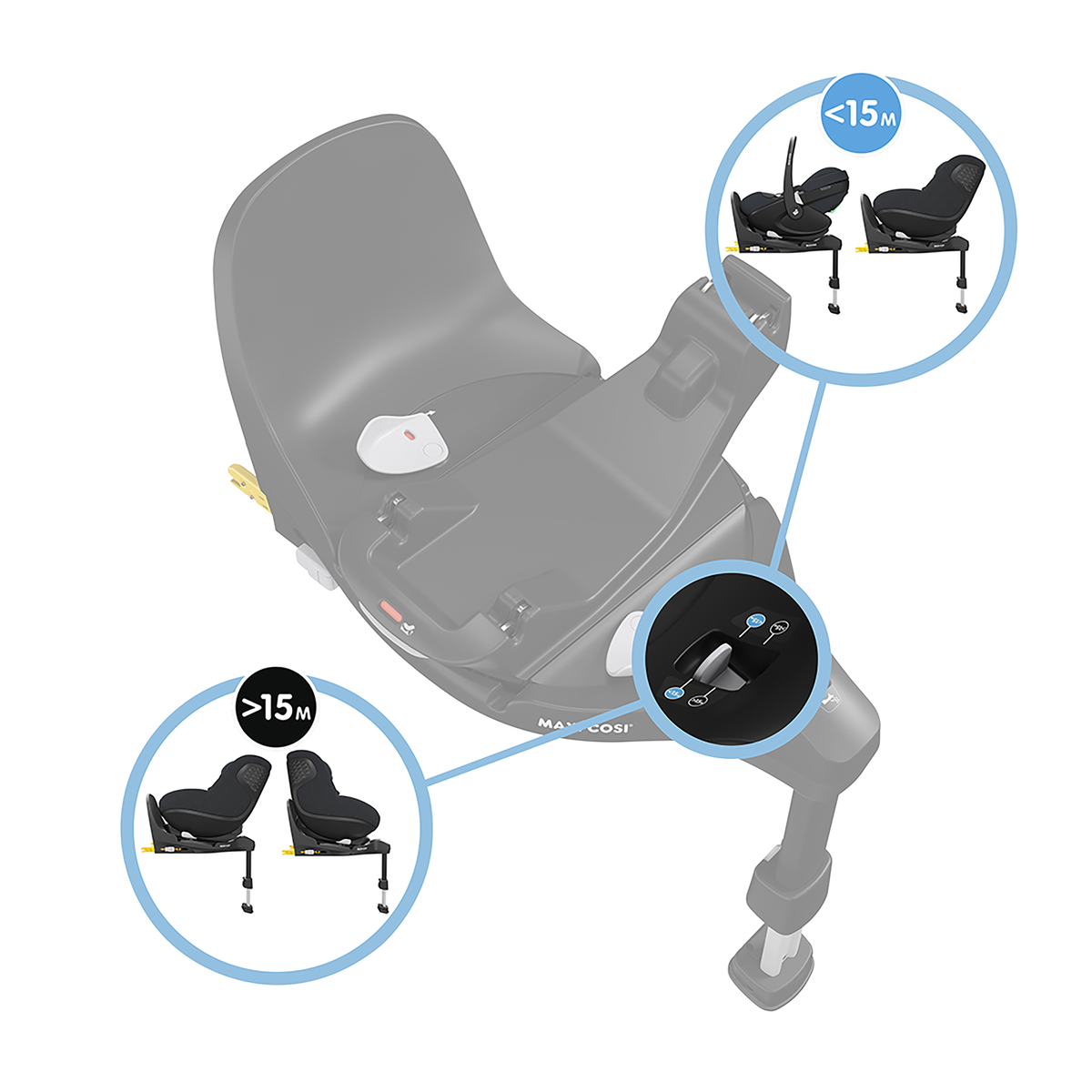 Seggiolino auto Maxi-Cosi Pebble 360 Pro² con base ISOFIX Twillic Truffle - Immagine 7