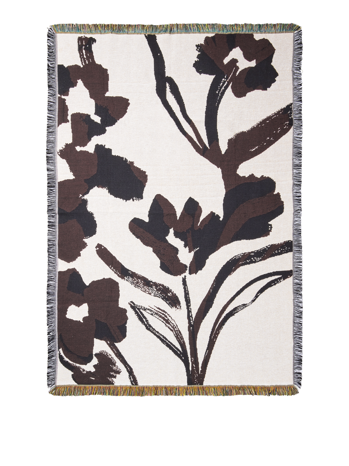 Ferm Living Cilla Tapestry Couverture - Off-white/Dark Grape