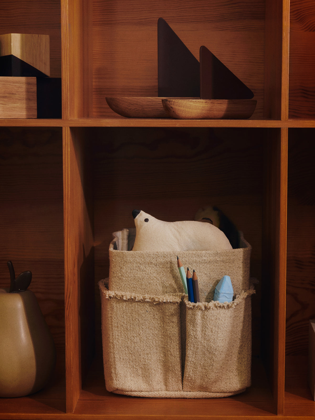 Ferm Living Hokan Textile Storage - 18 x 18 - Natural