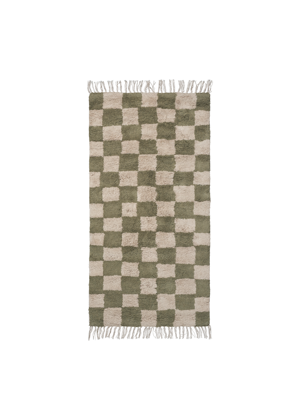 Ferm Living Mara washable rug - Elm Green/Warm Sand