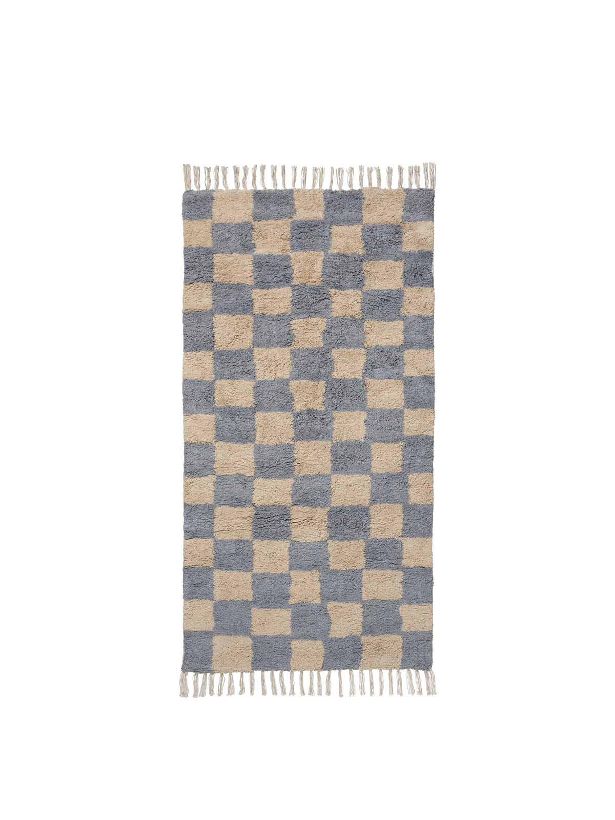 Tappeto lavabile Ferm Living Mara - Blu nebbia/Sabbia calda