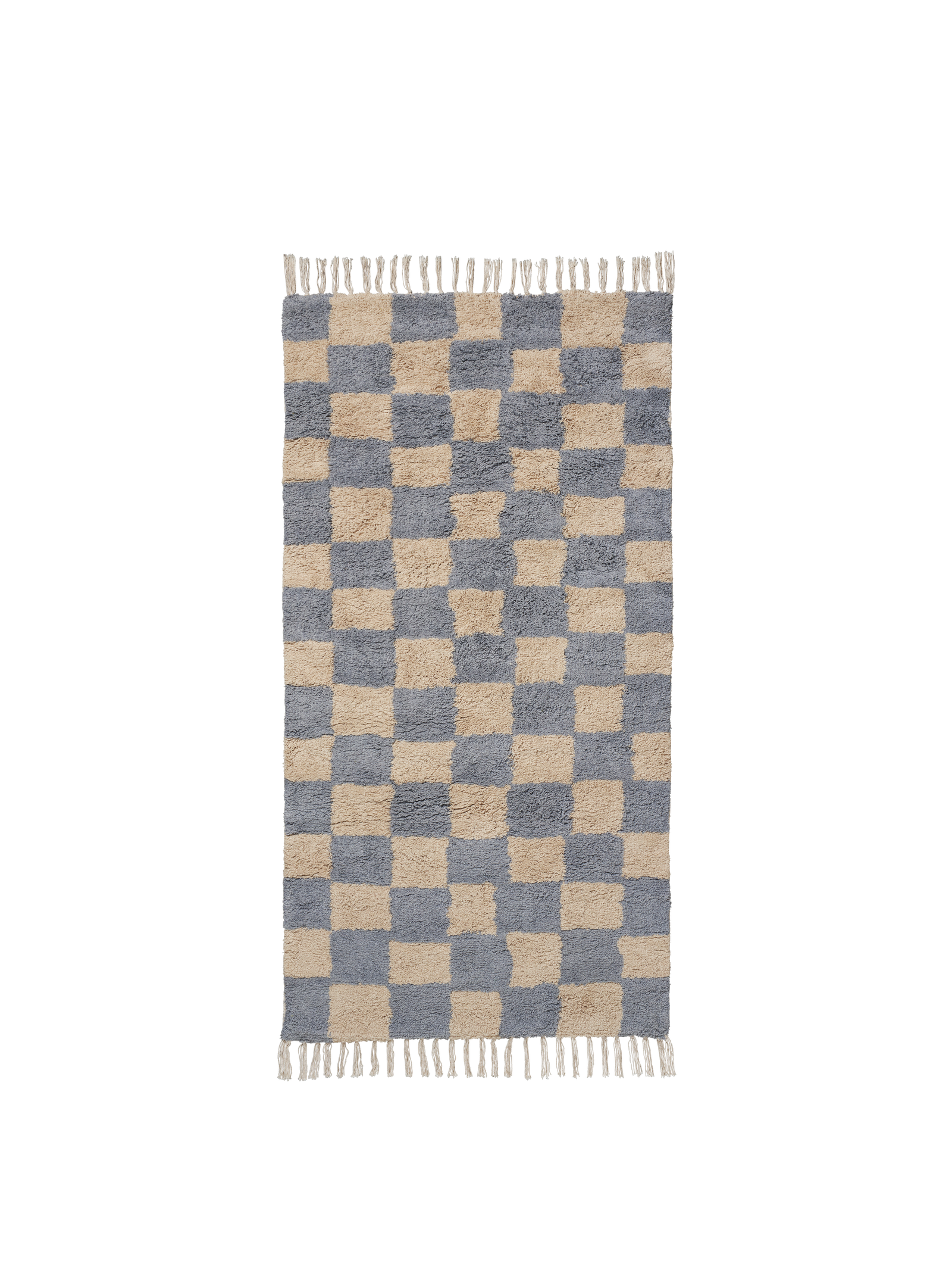 Ferm Living Mara waschbarer Teppich - Mist Blue/Warm Sand