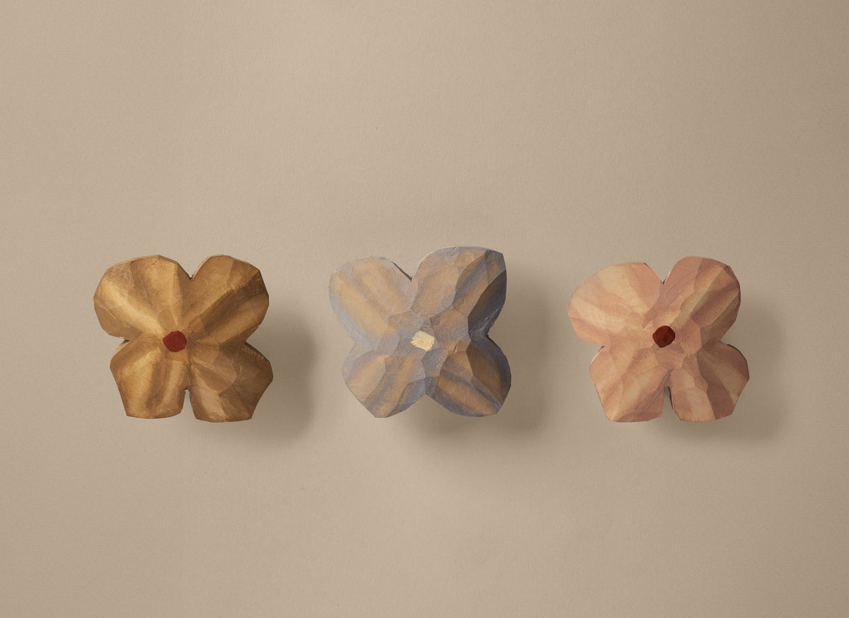 Ferm Living Poesie Hand-carved Magnets - Set of 3 - Multi