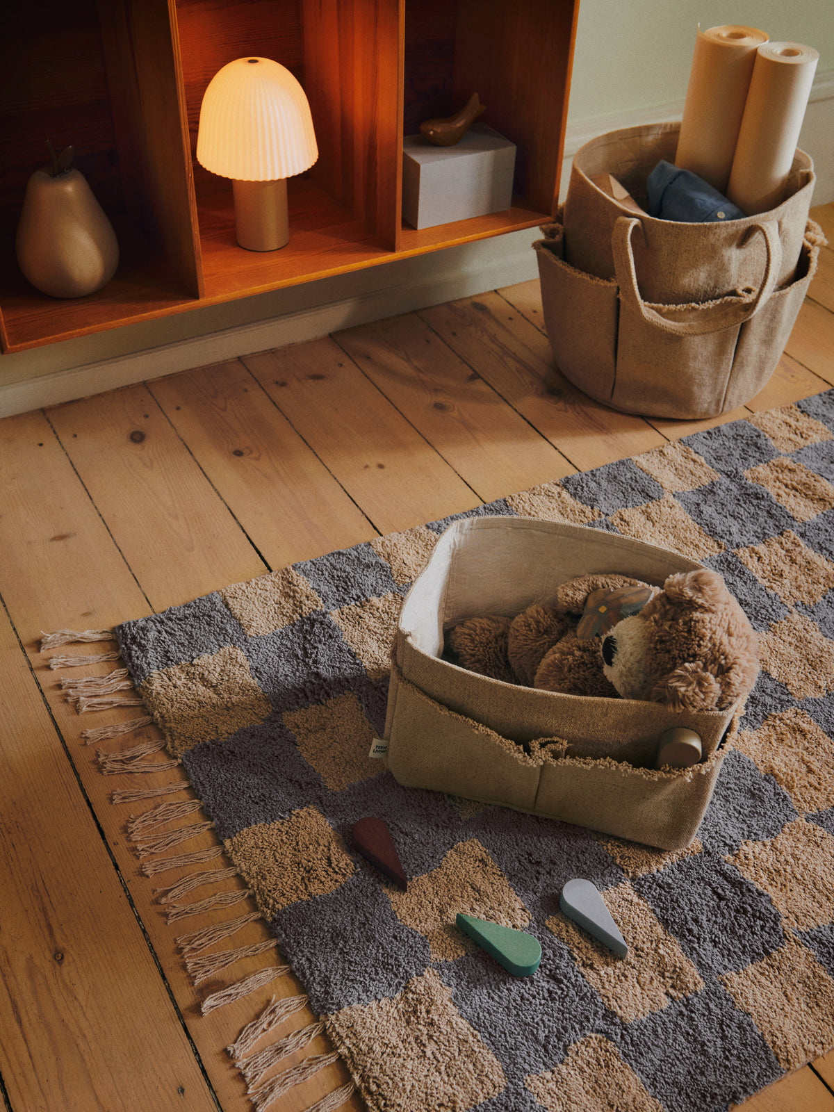 Ferm Living Hokan Textile Storage - Ø30 - Natural