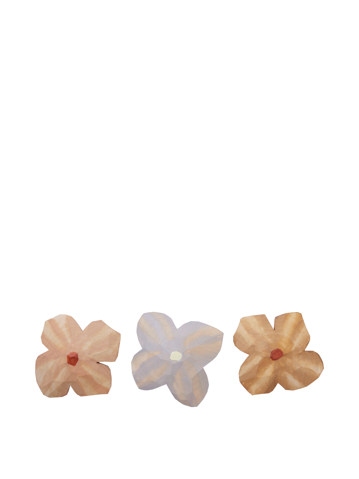 Ferm Living Poesie Hand-carved Magnets - Set of 3 - Multi