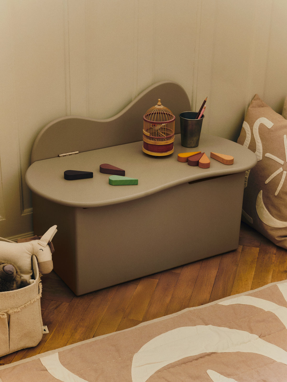 Ferm Living Hokan Textile Storage - 18 x 18 - Natural
