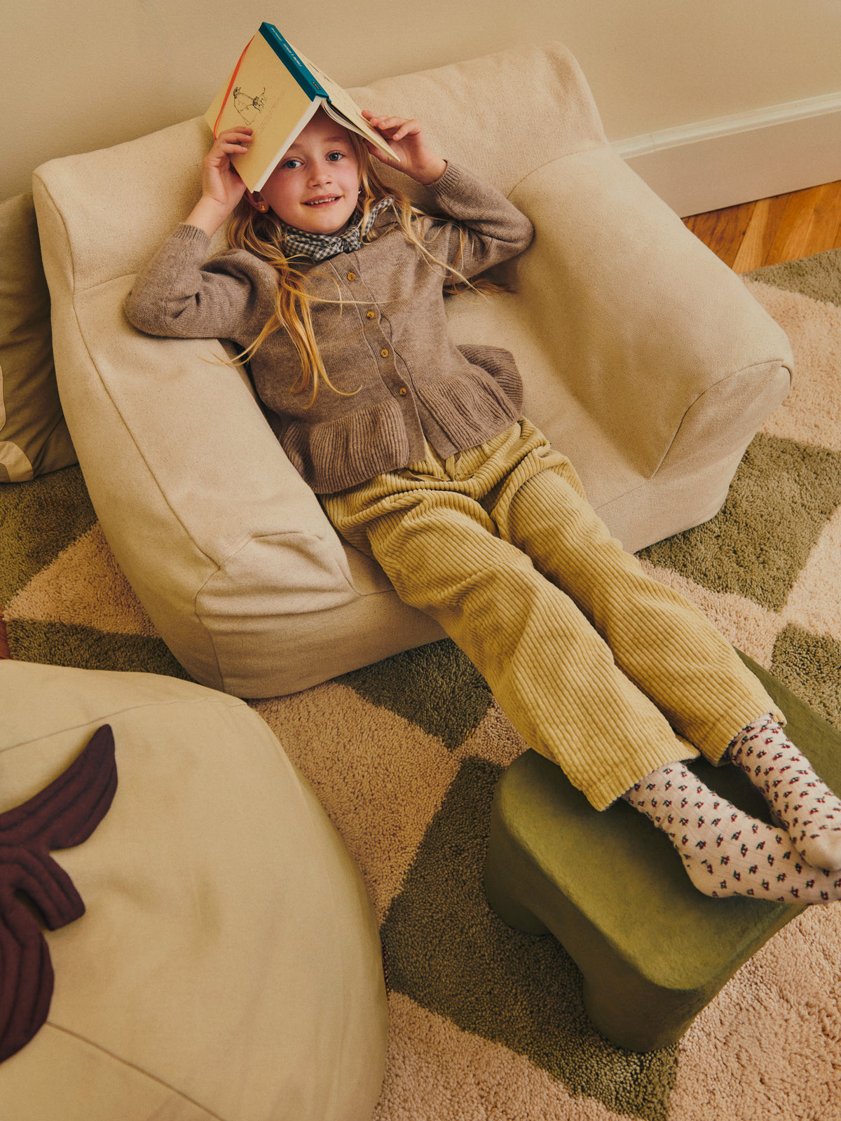 Ferm Living Pear Beanbag - Elm Green
