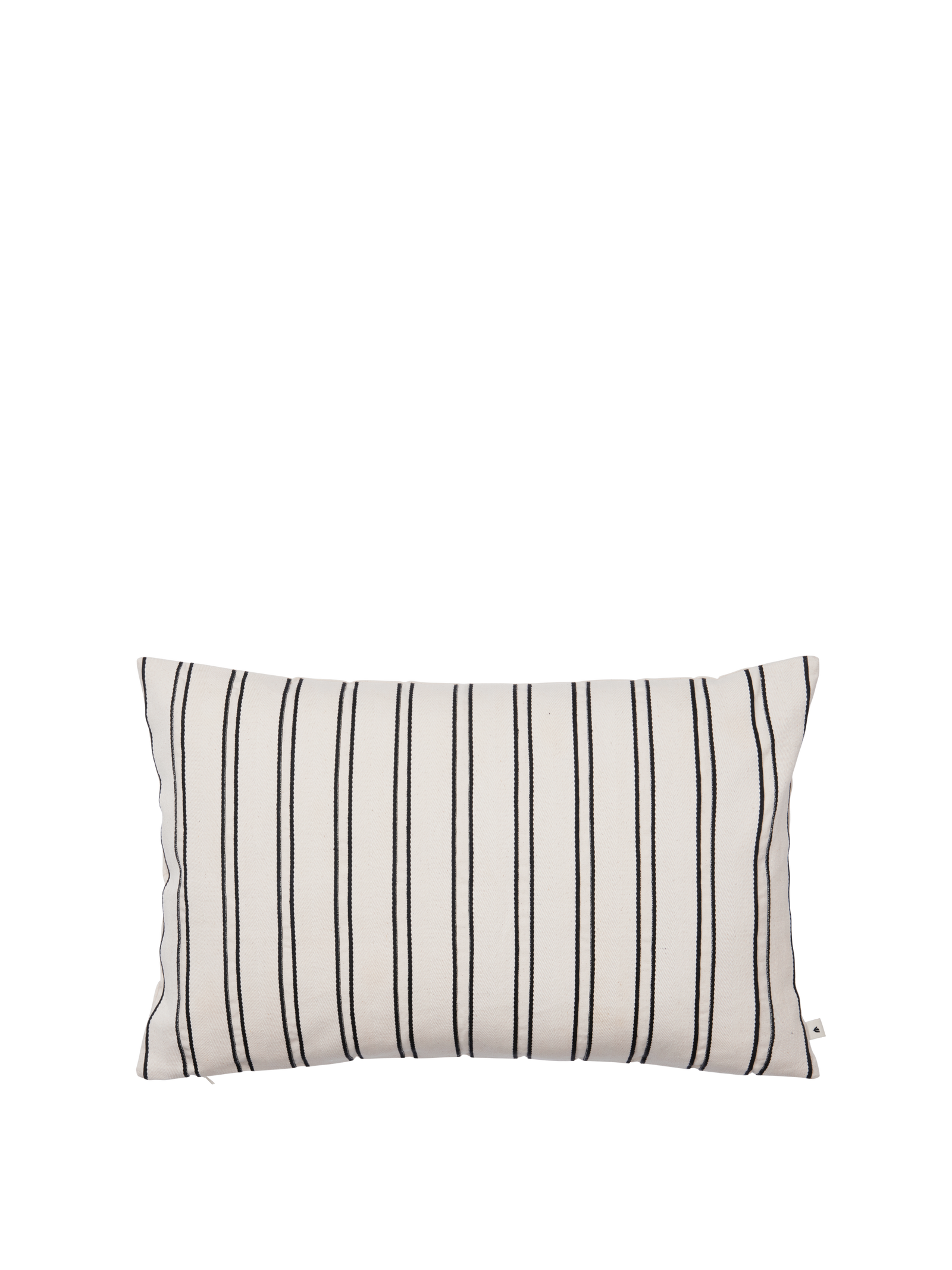 Ferm Living Twill Cuscino - Rettangolare - Bianco sporco/Nero