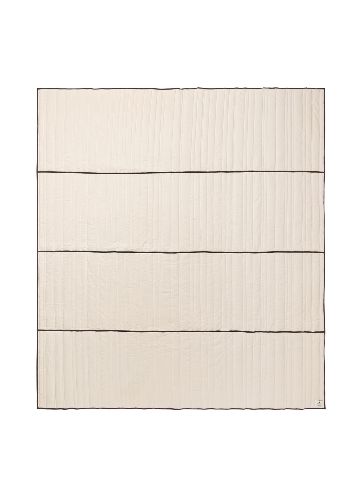 Ferm Living Vari gesteppt Tagesdecke - Double - Natural/Dark Cho