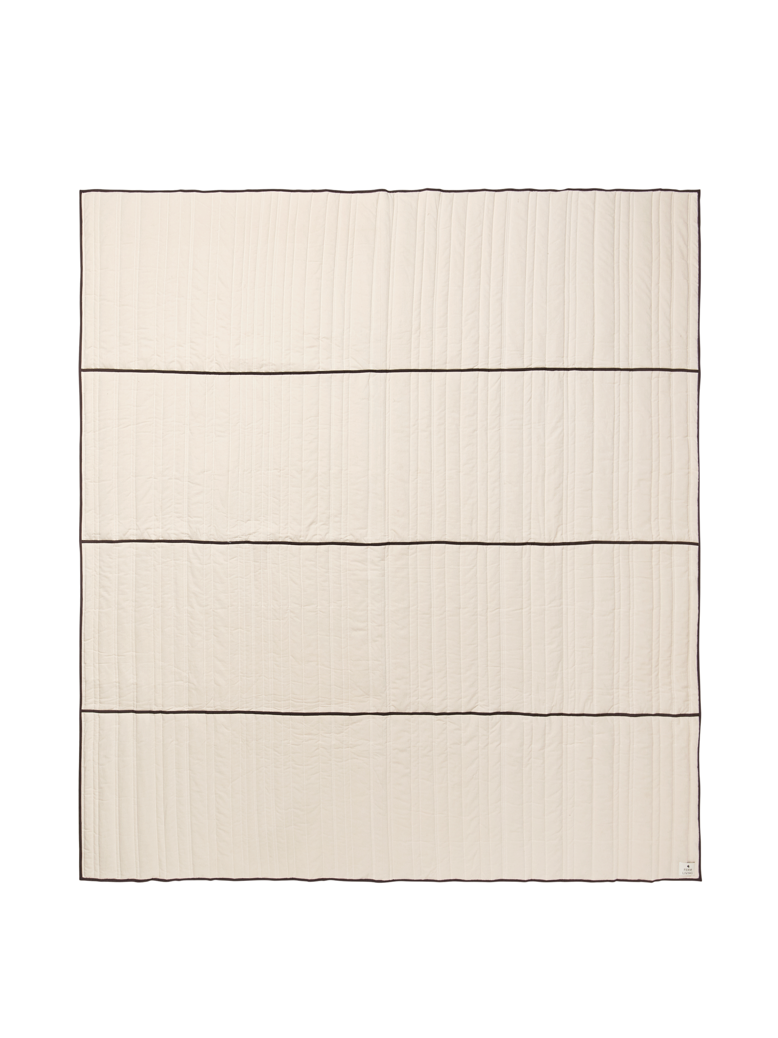 Ferm Living Vari gesteppt Tagesdecke - Double - Natural/Dark Cho