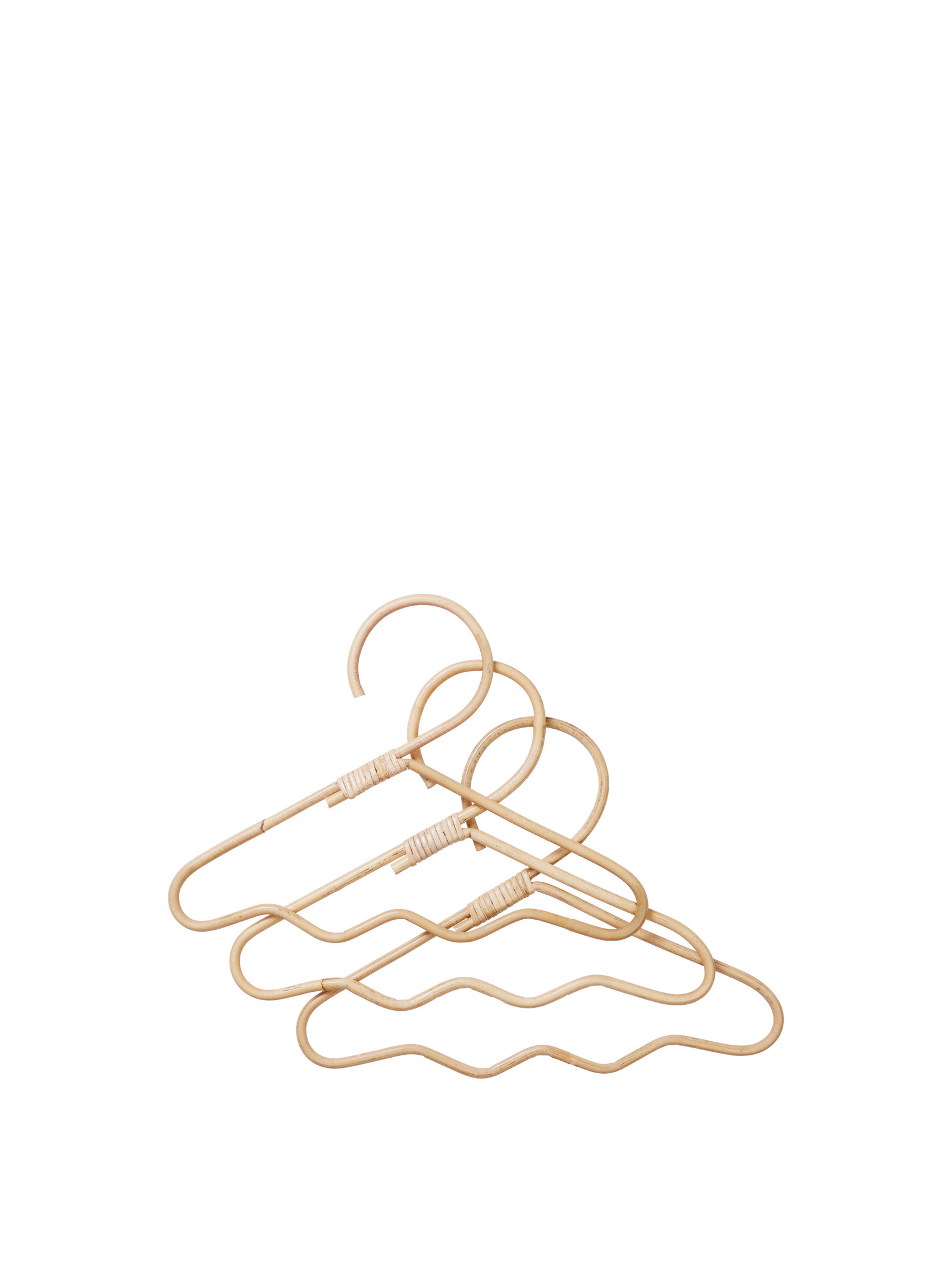 Ferm Living Wavi Clothes Hangers - Set of 3 - Natural