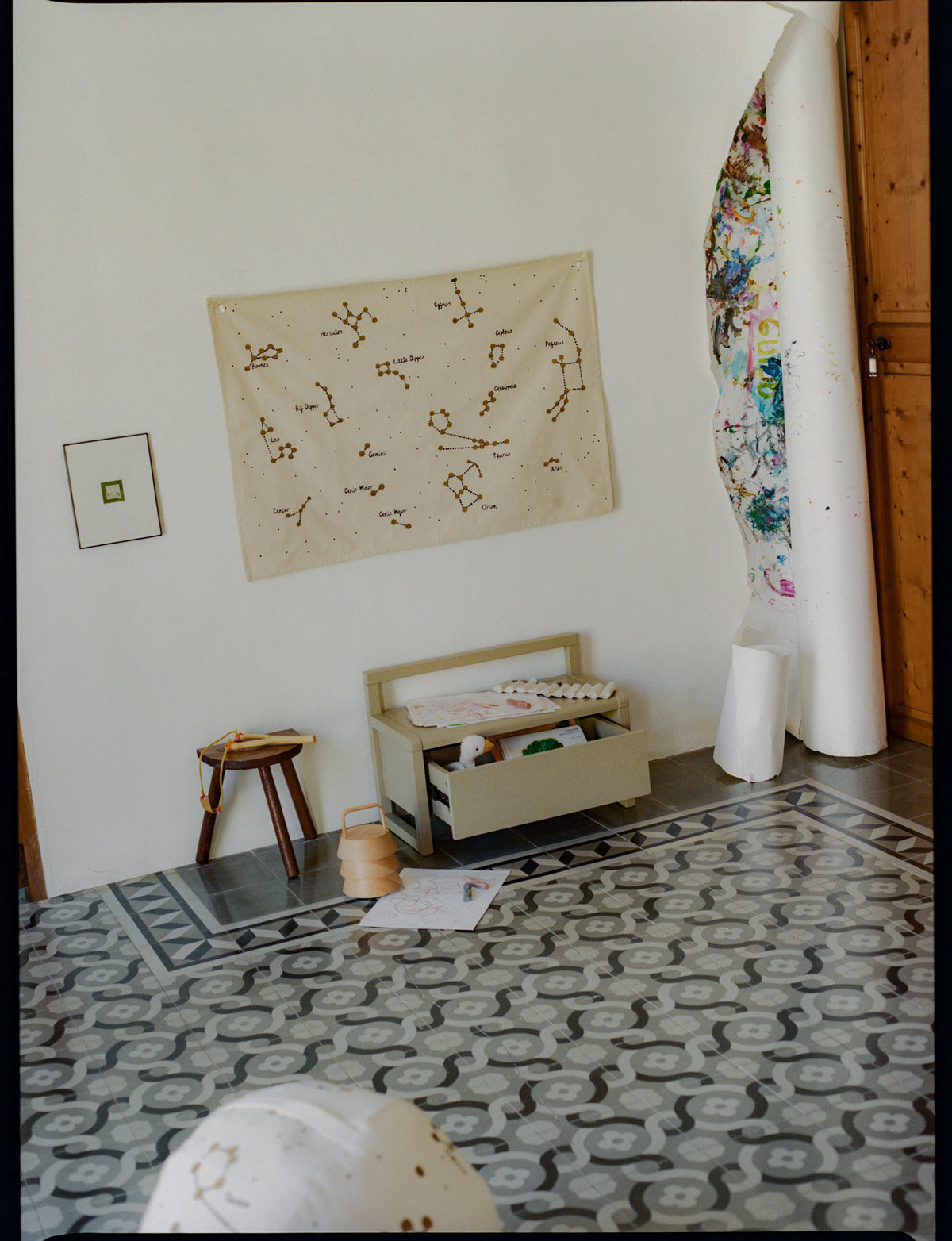Ferm Living Constellation textile card - Undyed