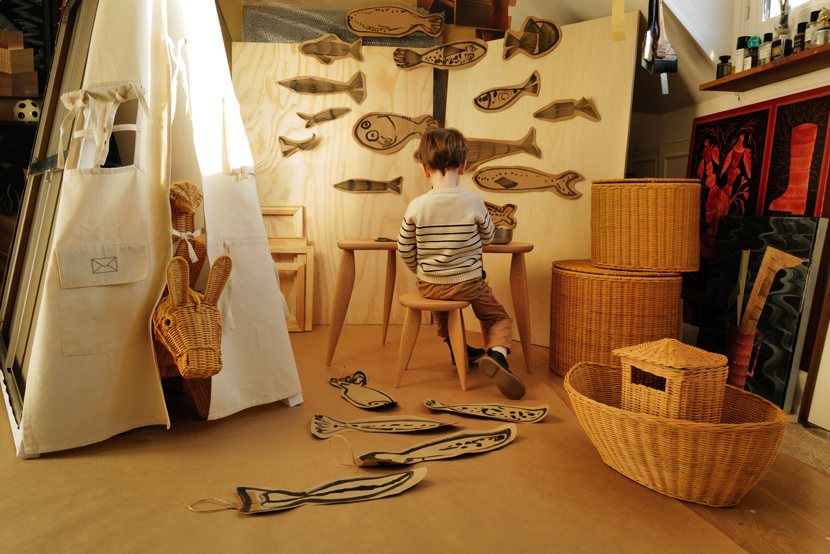 Ferm Living Feve Kids Stool - Natural Ash