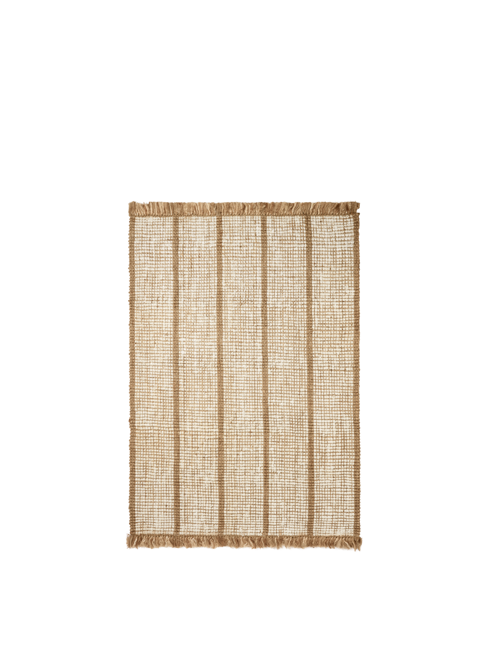 Ferm Living Athens Stripes Teppich - 140 x 200 - Natural/Off-white