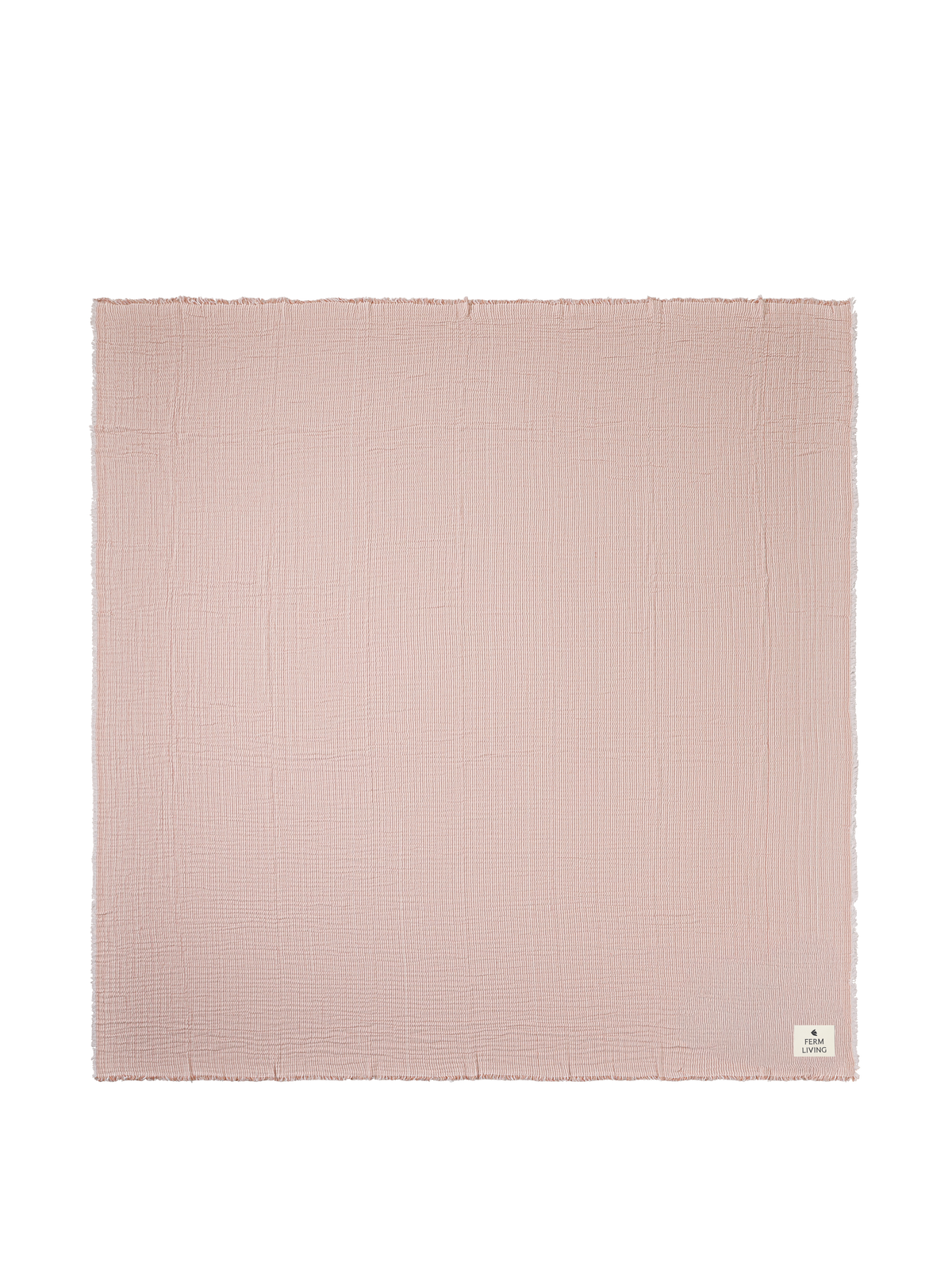 Ferm Living Fino Couvre-lit - Terracotta/Off-white
