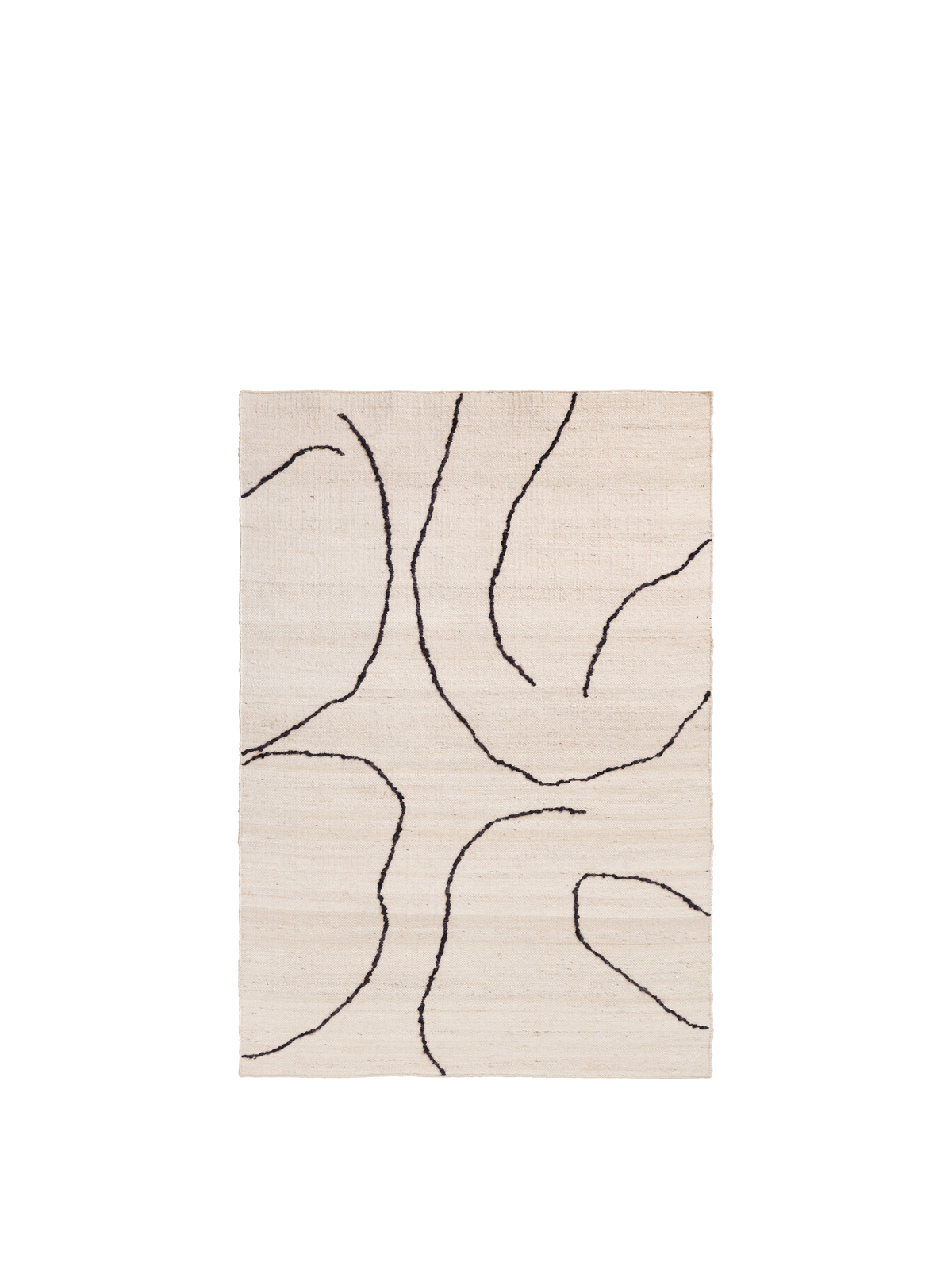 Ferm Living Gesso Jute Teppich - 140 x 200 - Off-white/Dark fig