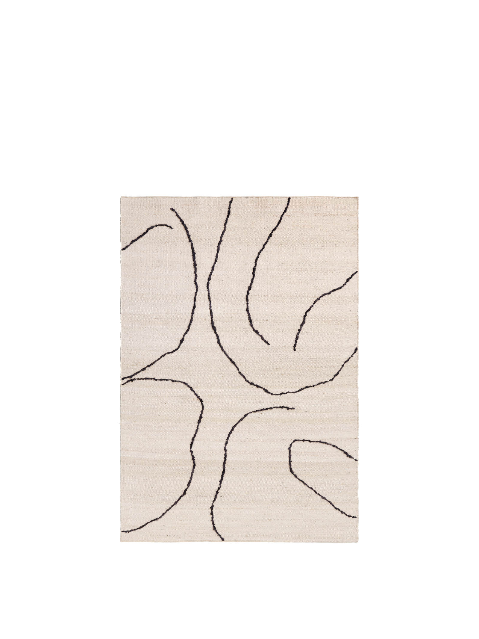 Ferm Living Gesso Jute Teppich - 140 x 200 - Off-white/Dark fig