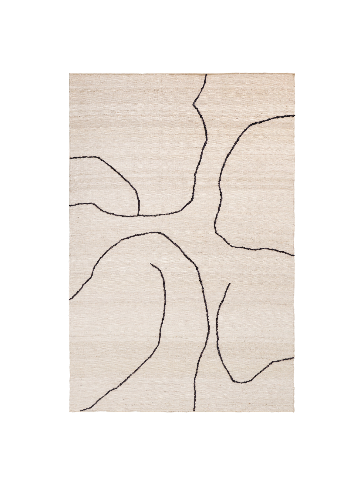 Ferm Living Gesso Jute Teppich - 170 x 240 - Off-white/Dark fig