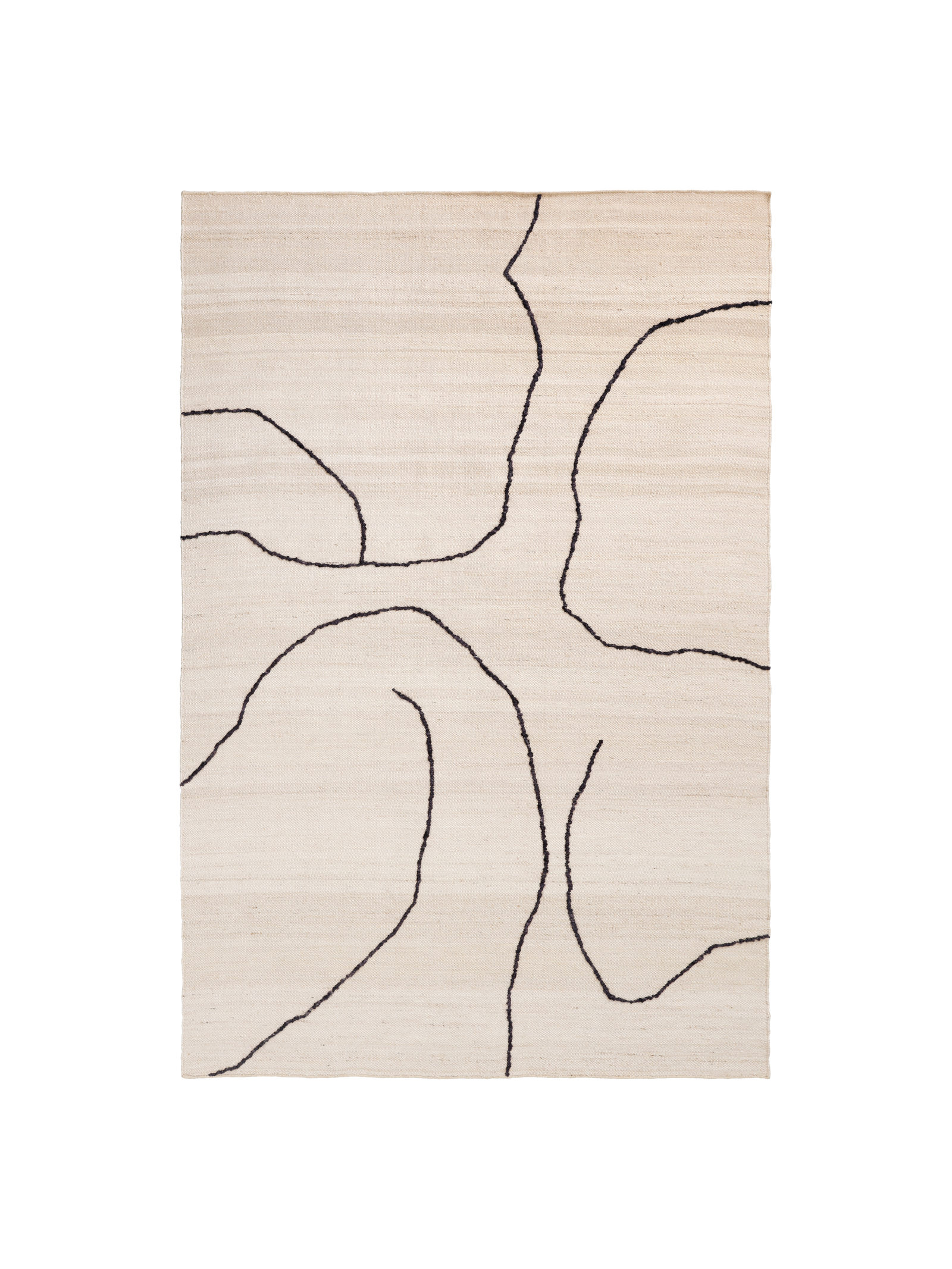 Ferm Living Gesso Jute Teppich - 170 x 240 - Off-white/Dark fig