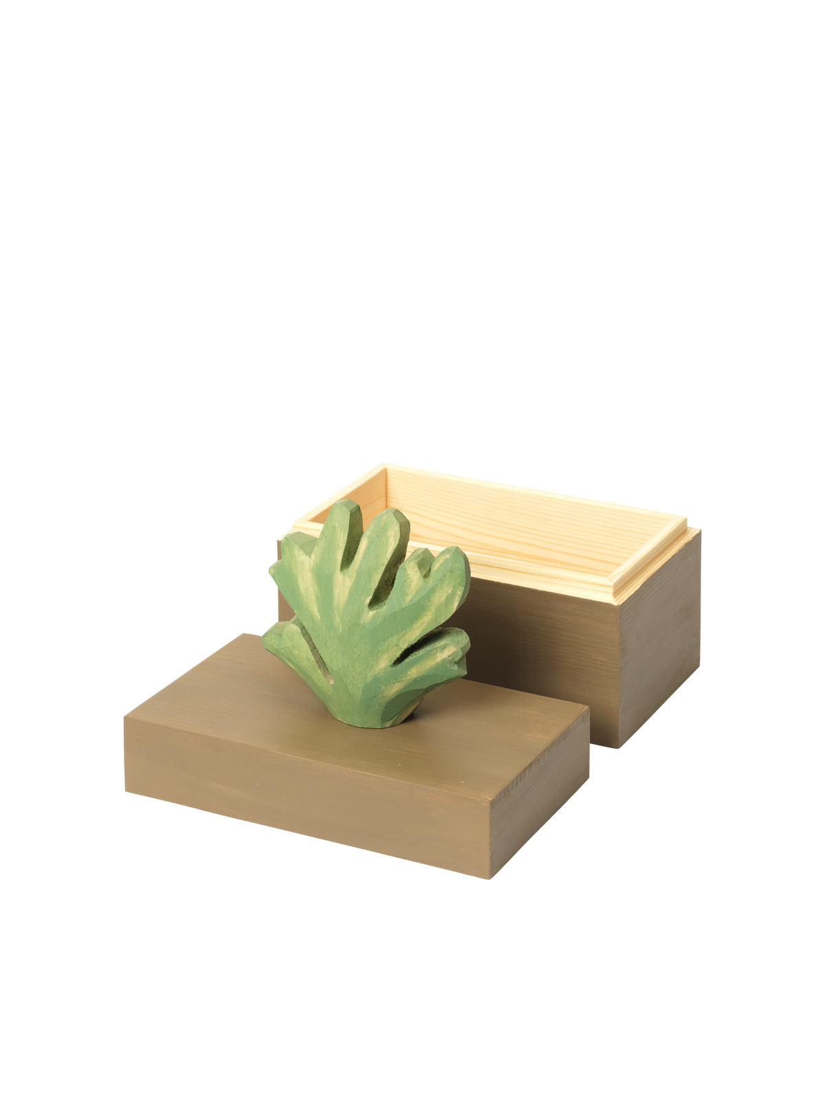 Ferm Living Harbour Box - Coral - Mistletoe/Tan