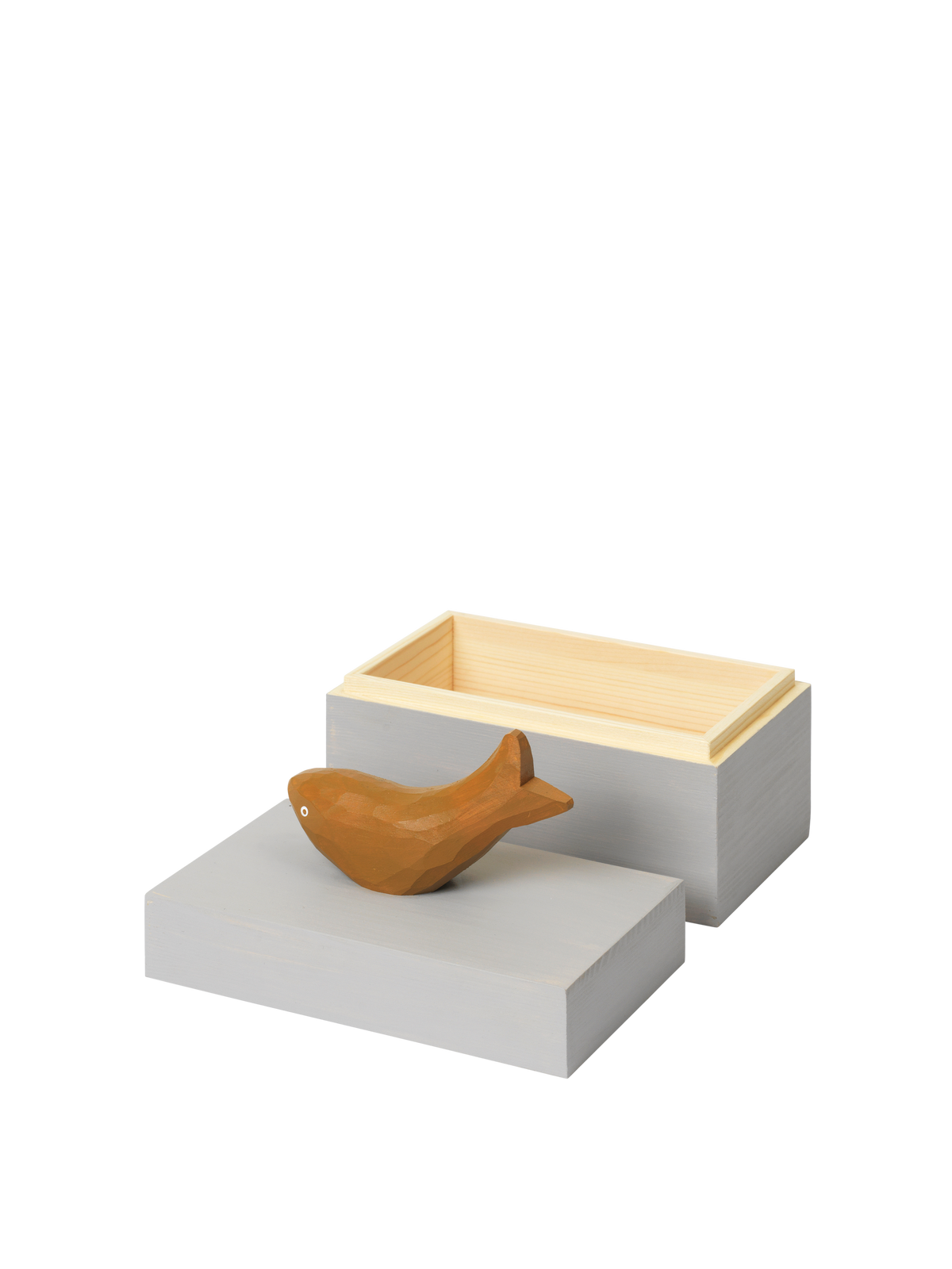 Ferm Living Harbour Box - Pesce - Blu nebbia/oro antico