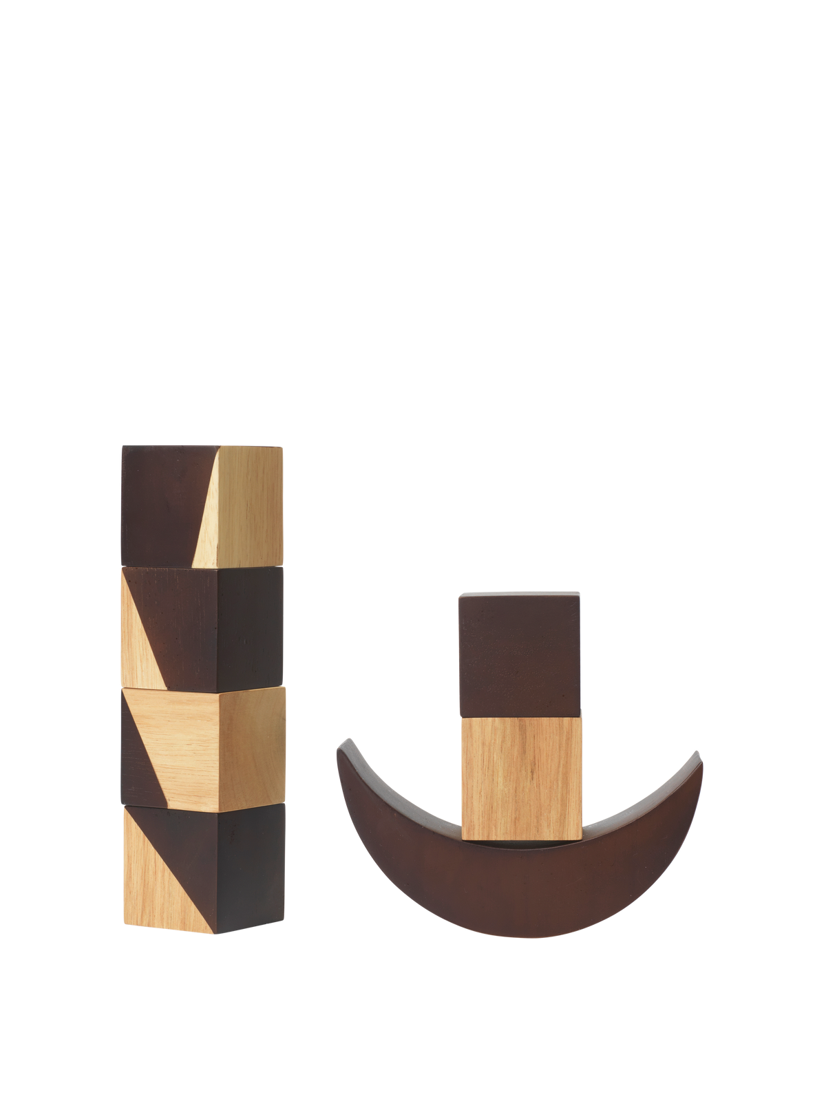 Ferm Living Phase Building Blocks - Naturale/scuro macchiato