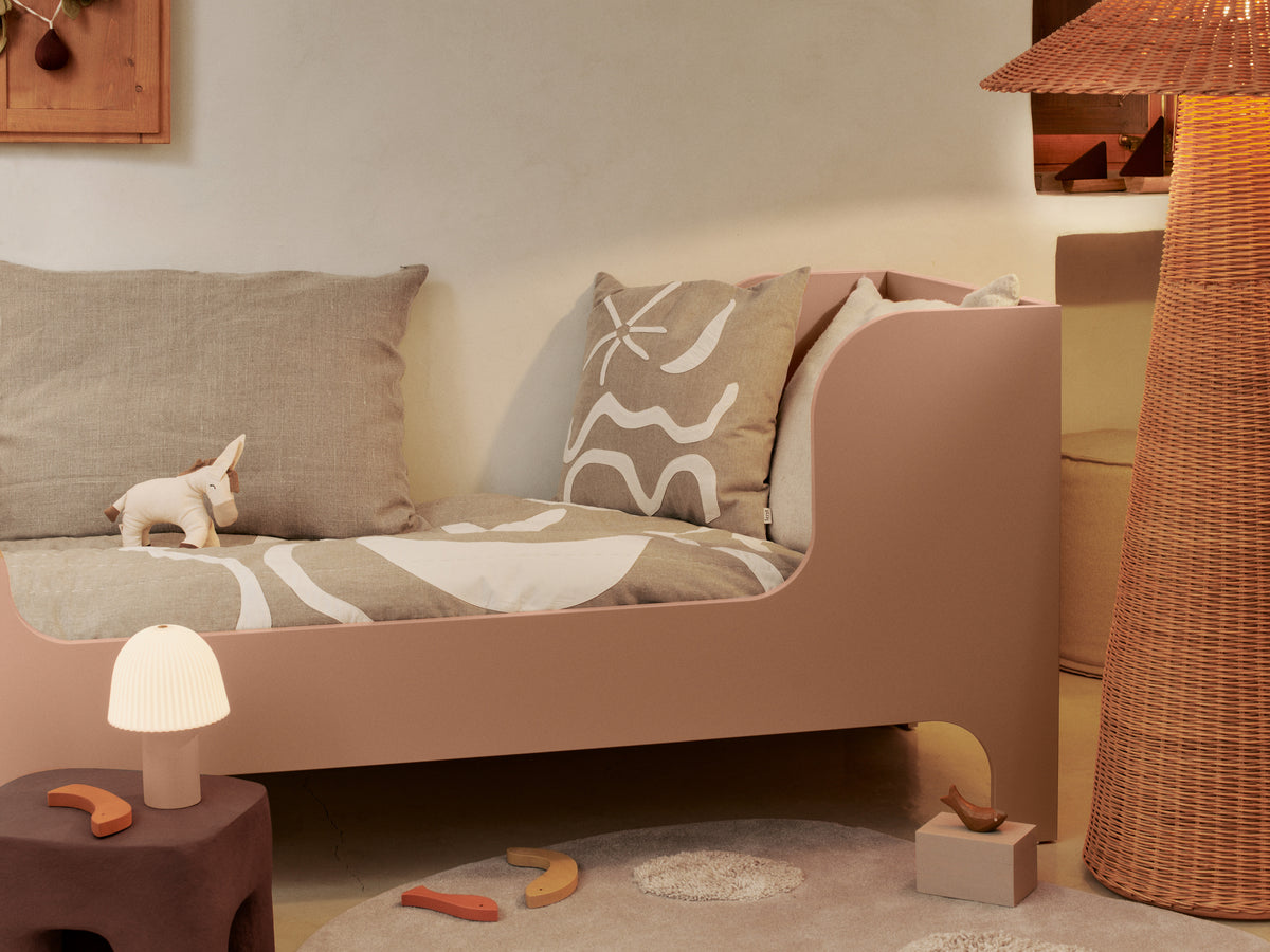 Ferm Living Kove Applique Quilted Blanket - Tan/Cashmere