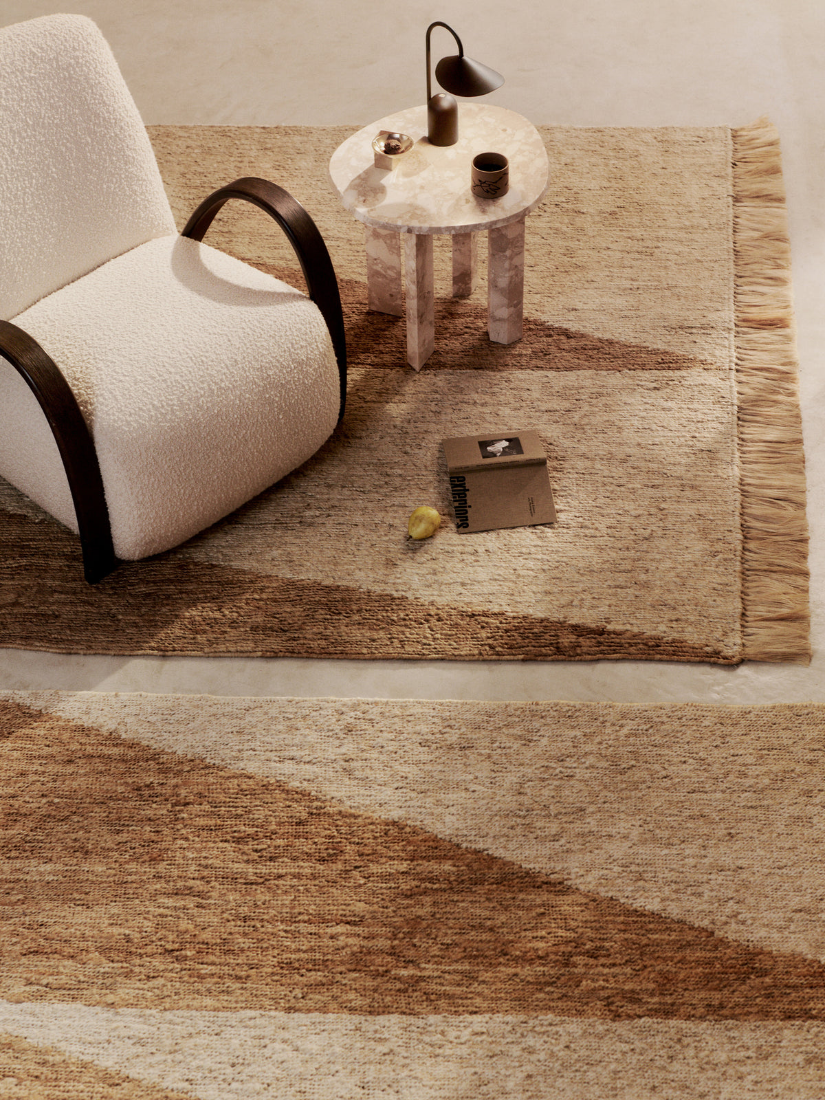 Ferm Living Study Rug - 200 x 300 - Natural/Off-white