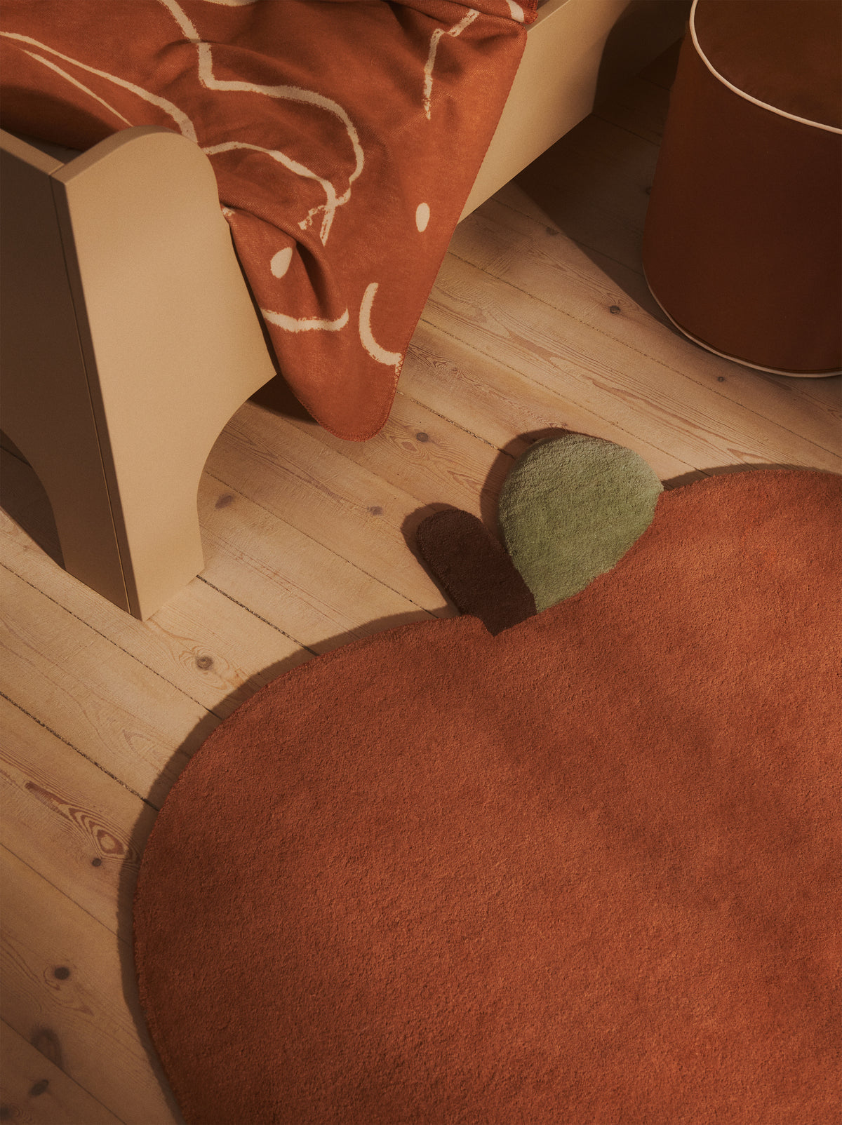 Ferm Living Skye Couverture - Sienna/Parchment