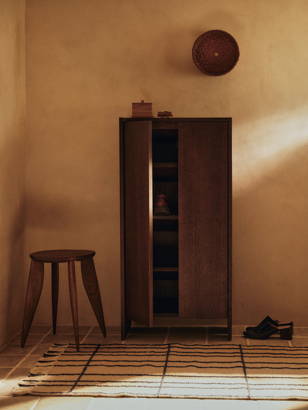 Ferm Living Sen Runner - 80 x 200 - Pergamena/Indaco