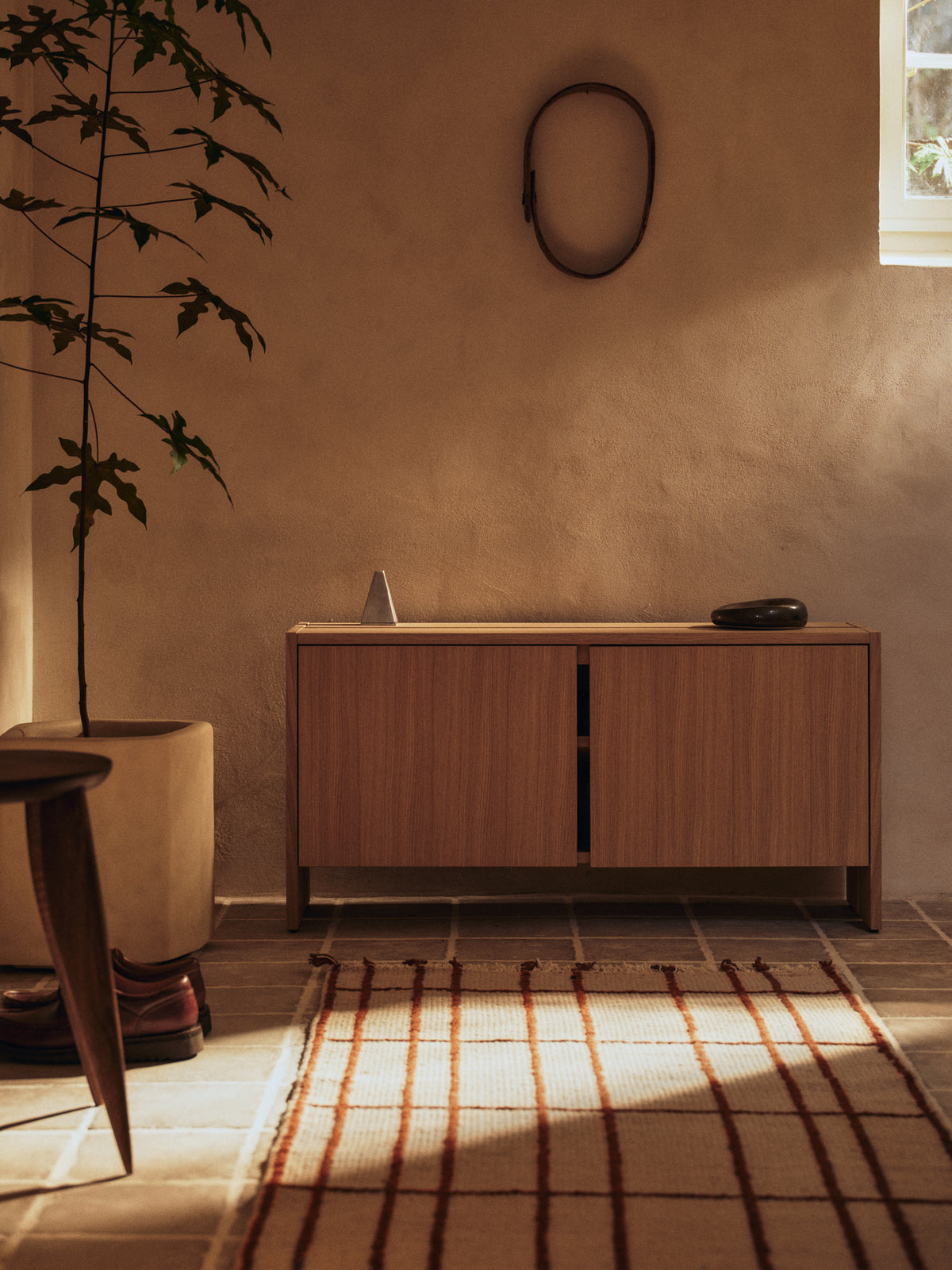 Ferm Living Sen Runner - 80 x 200 - Pergamena/Castagno
