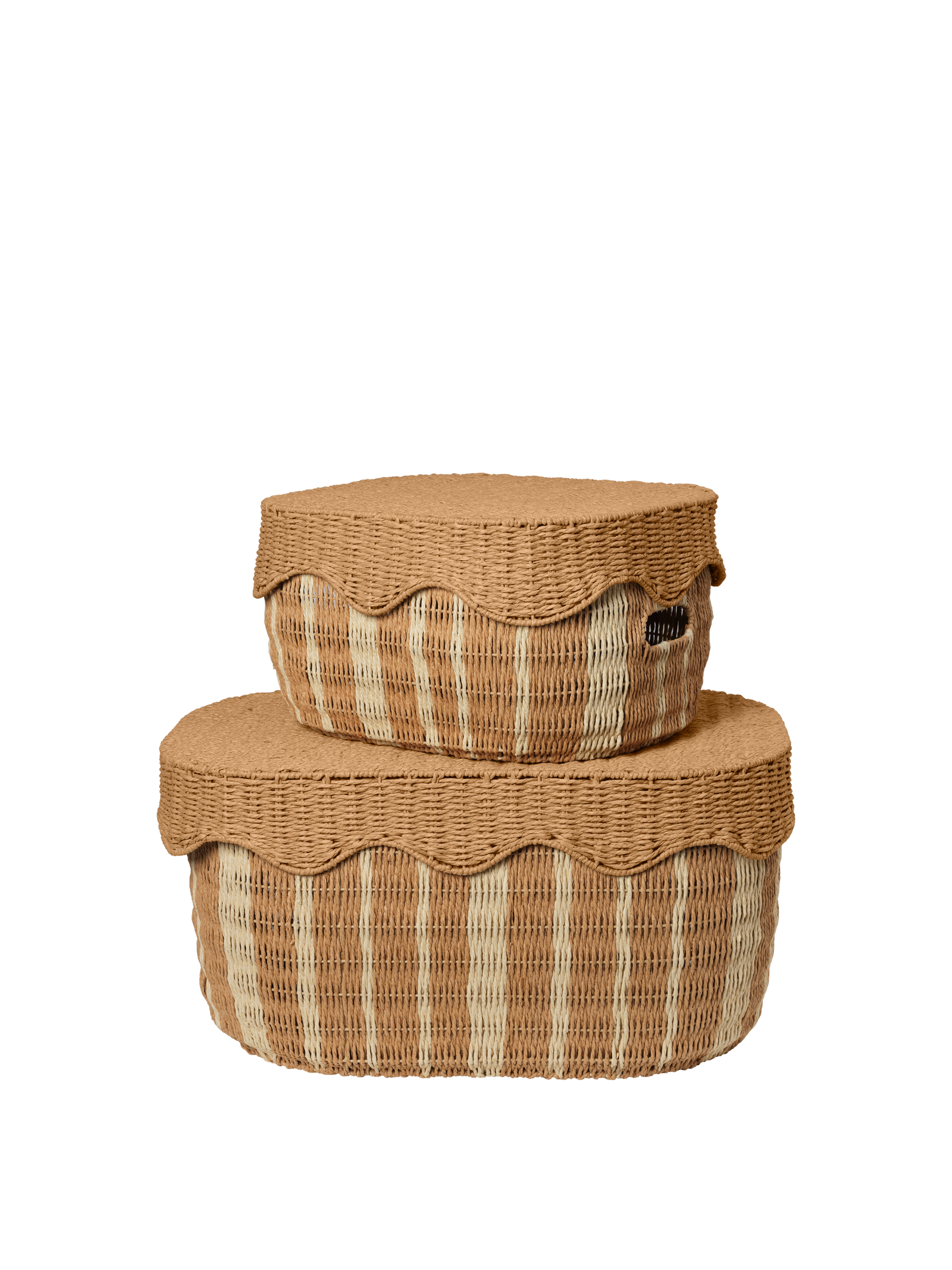 Ferm Living Rivan Storage Baskets - Set of 2 - Natural/Off-white