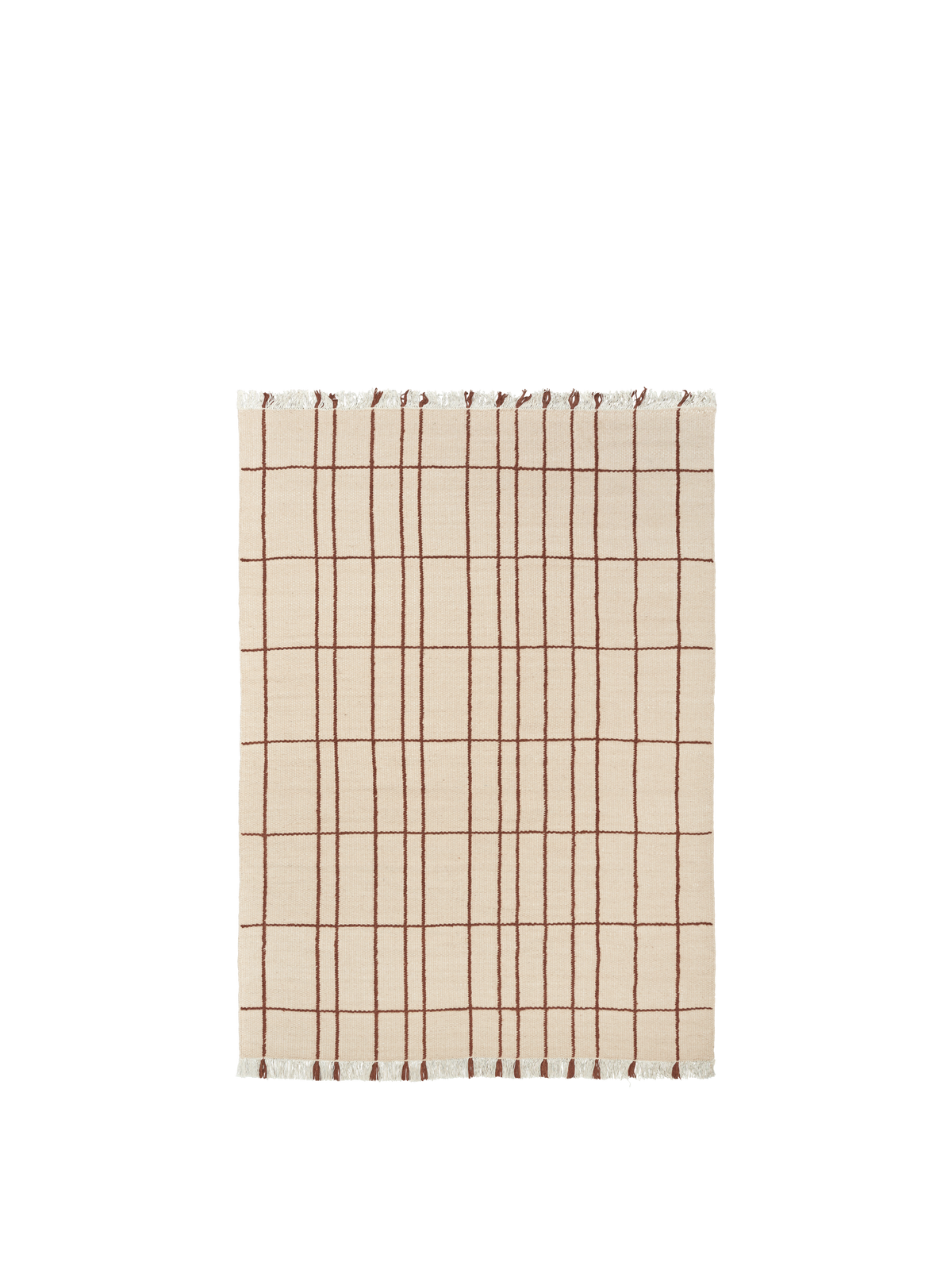 Tapis Ferm Living Sen - 140 x 200 - Parchment/Chestnut