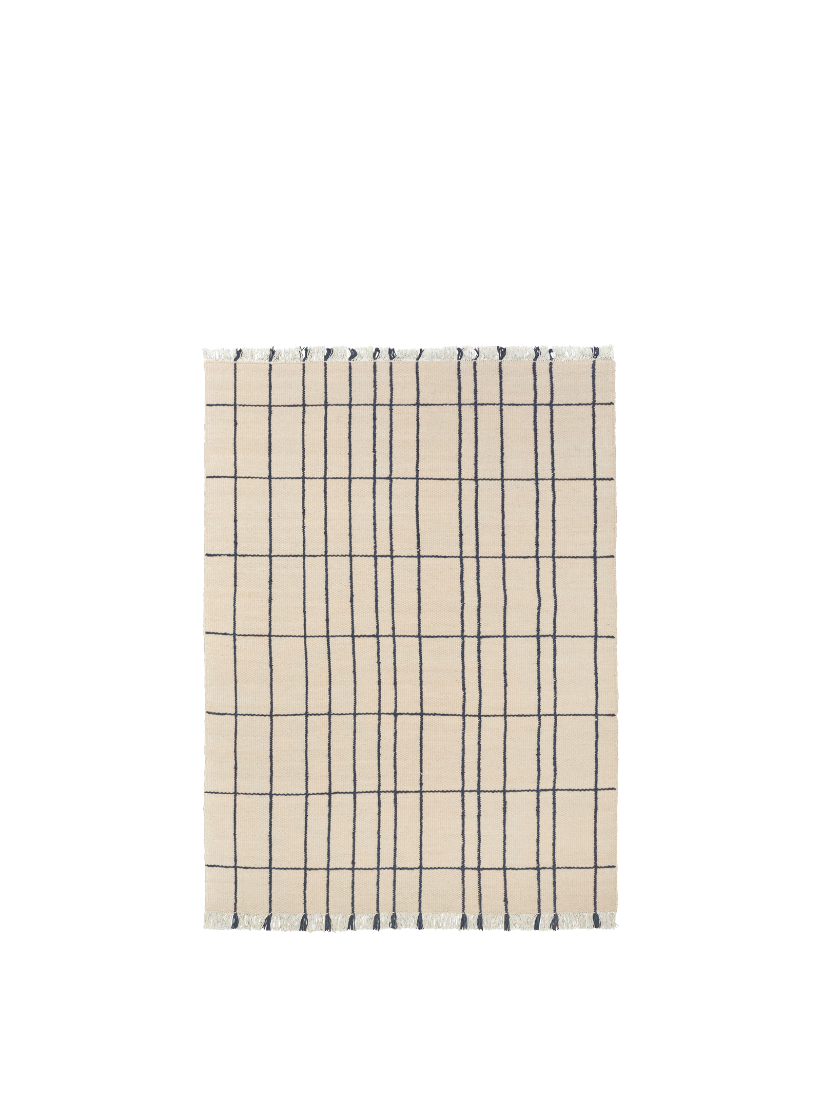 Ferm Living Sen Teppich - 140 x 200 - Parchment/Indigo
