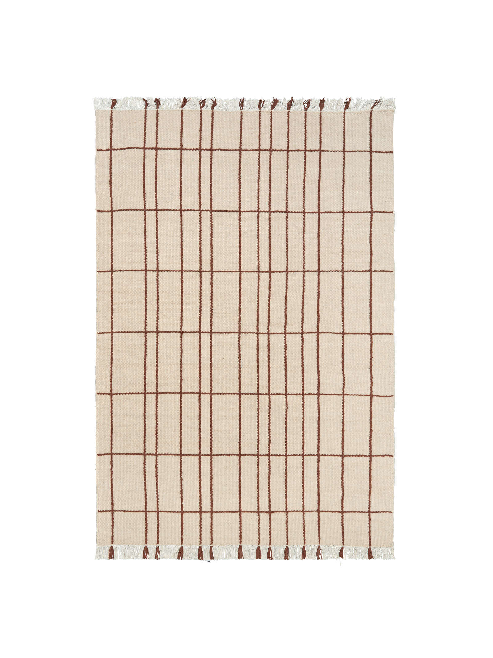 Ferm Living Sen Teppich - 170 x 240 - Parchment/Chestnut