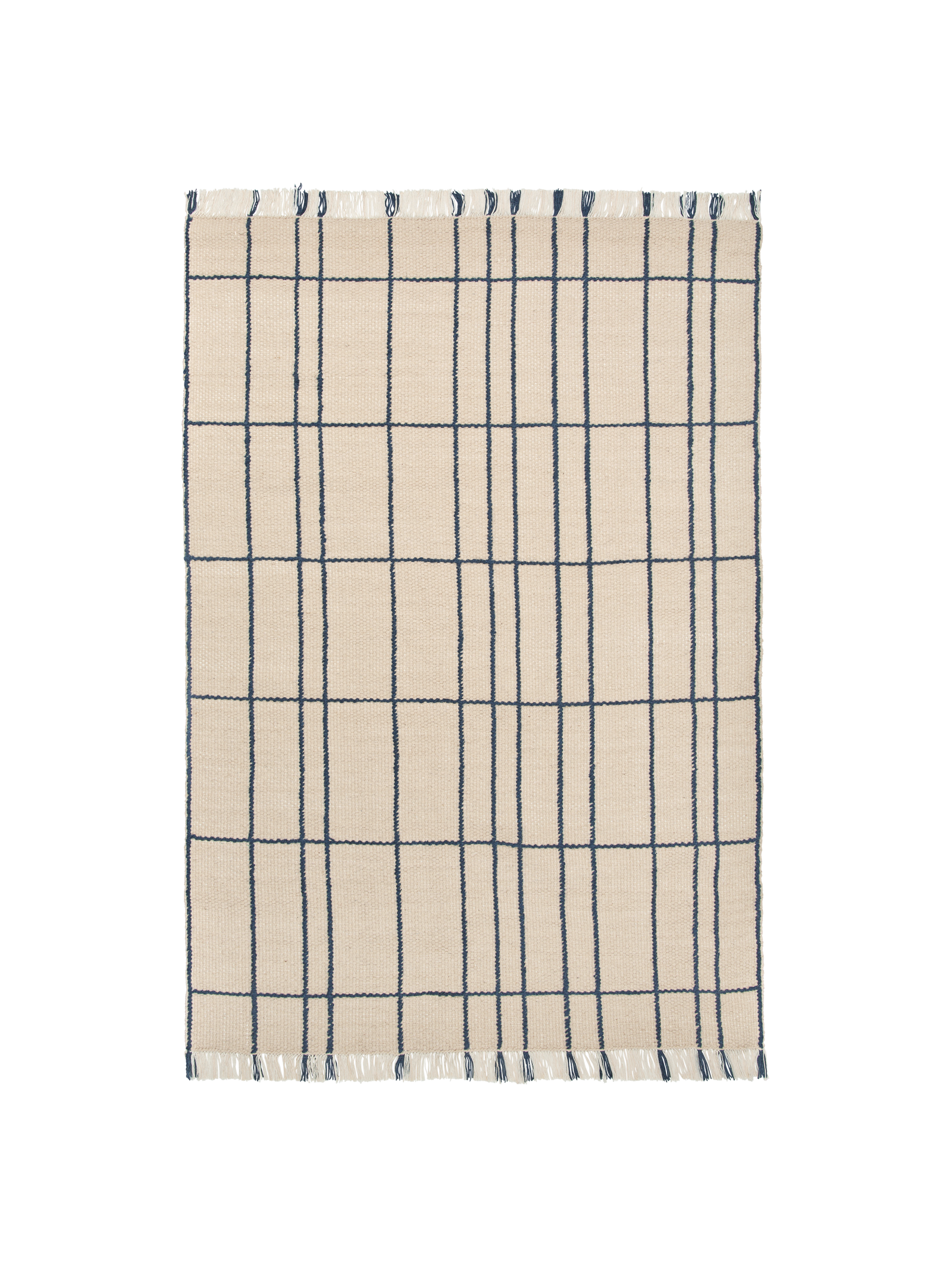 Ferm Living Sen Teppich - 170 x 240 - Parchment/Indigo
