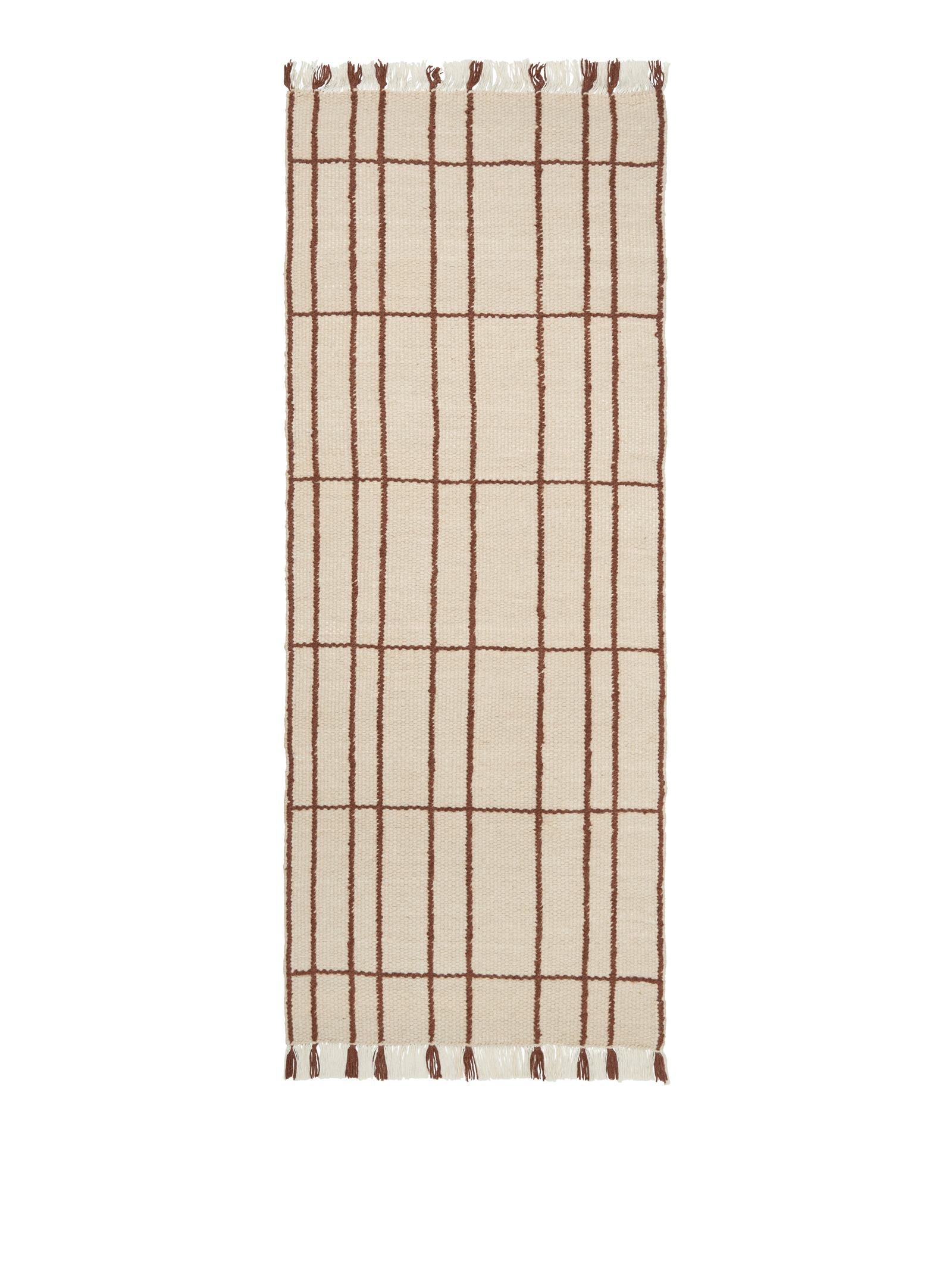 Ferm Living Sen Runner - 80 x 200 - Parchment/Chestnut