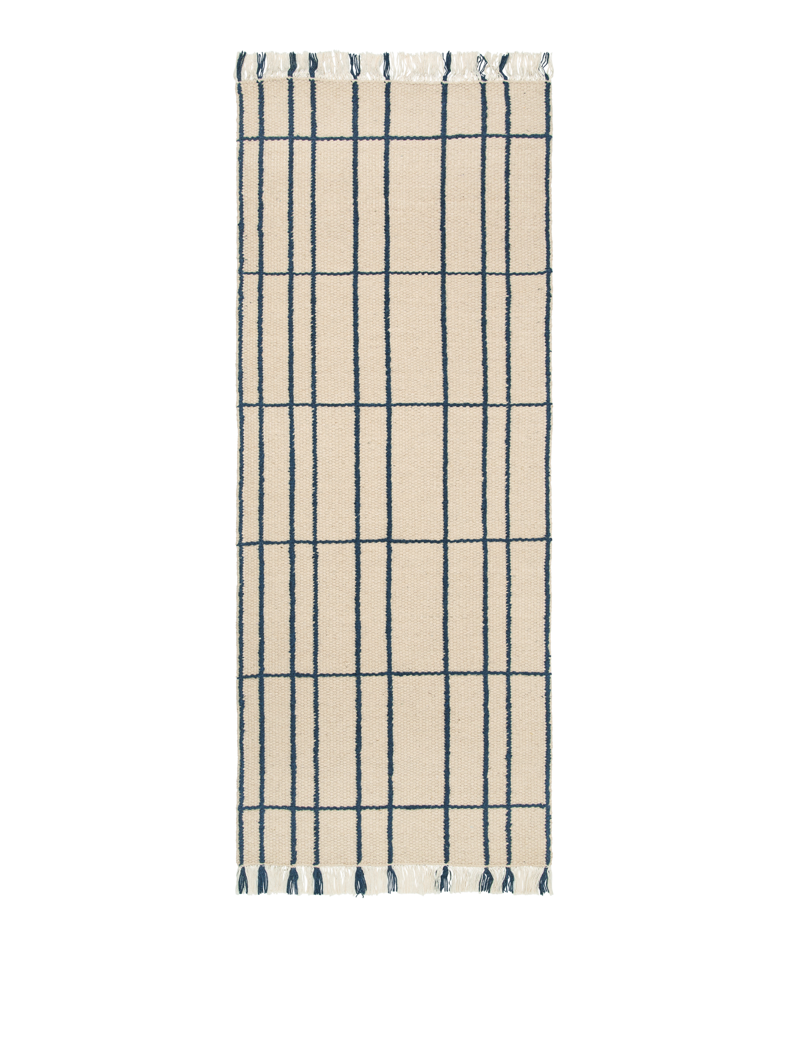 Ferm Living Sen Runner - 80 x 200 - Parchment/Indigo