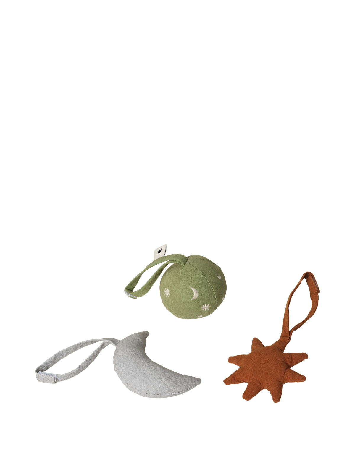 Ferm Living Skye Baby Toys - Set of 3 - Tea Green
