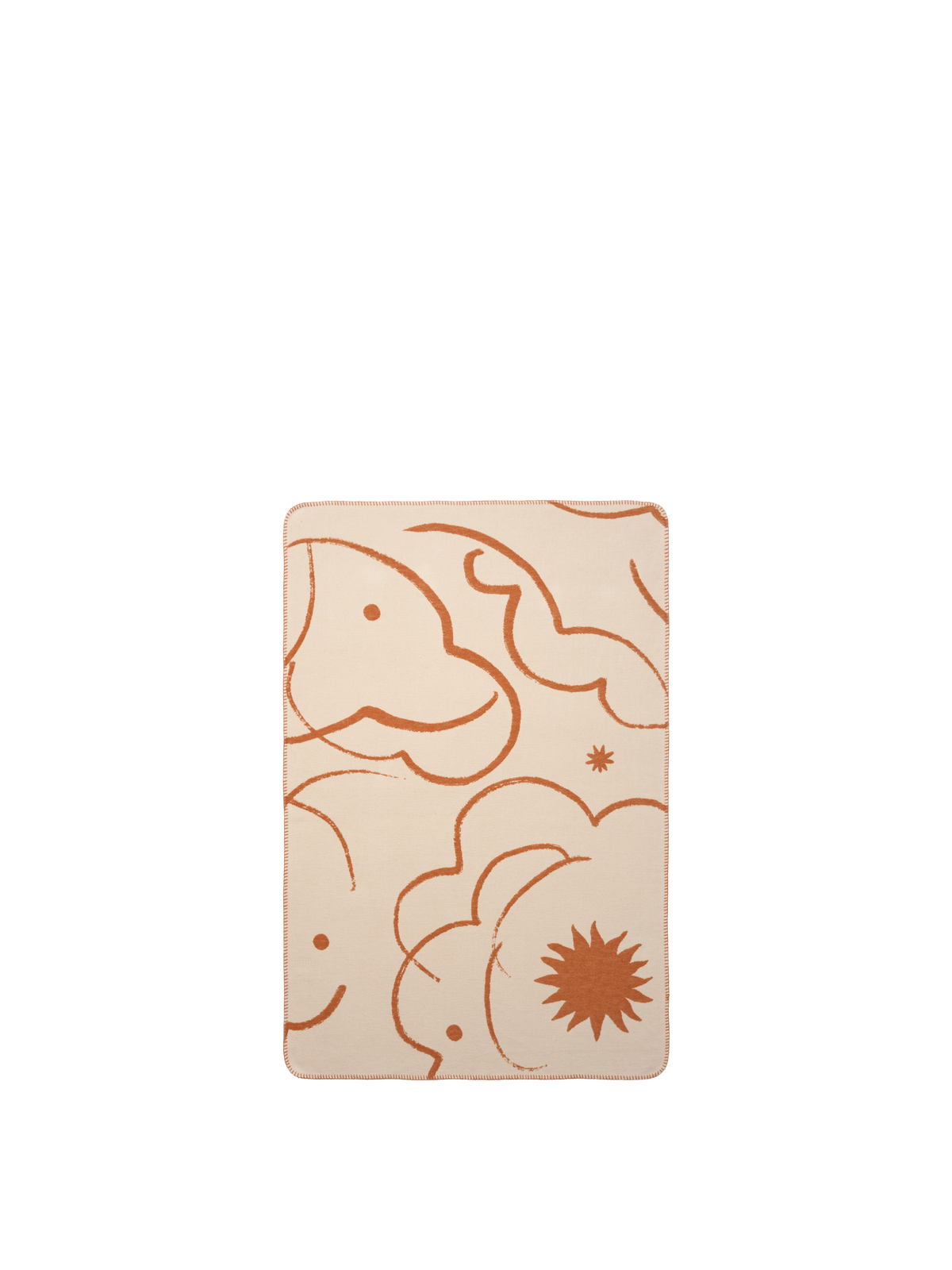 Ferm Living Skye Couverture - Sienna/Parchment