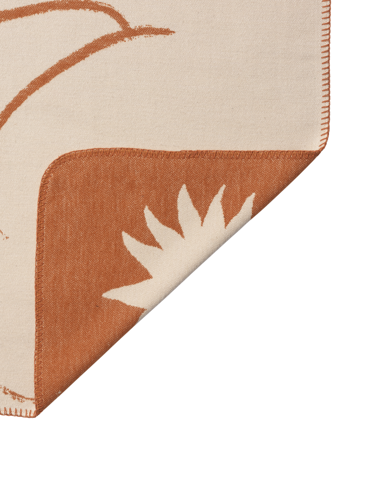 Ferm Living Skye Couverture - Sienna/Parchment
