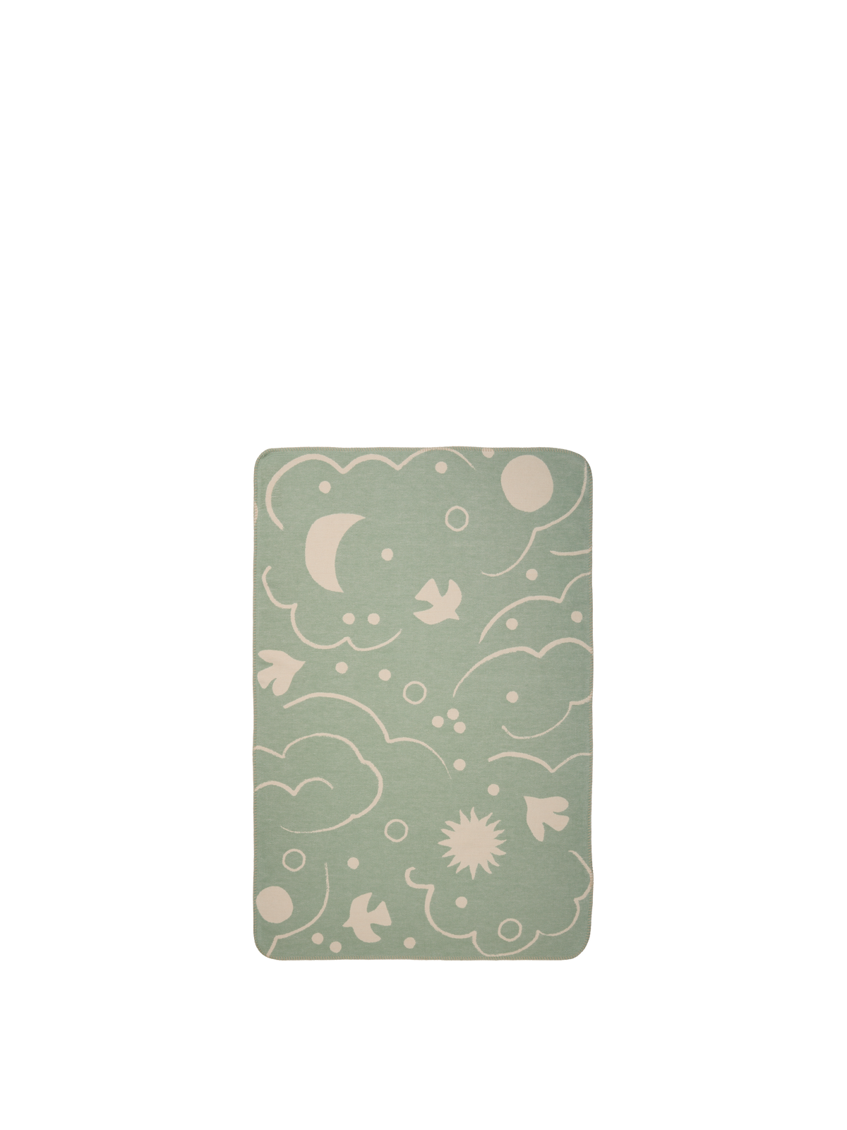 Ferm Living Skye Couverture - Tea Green/Parchemin