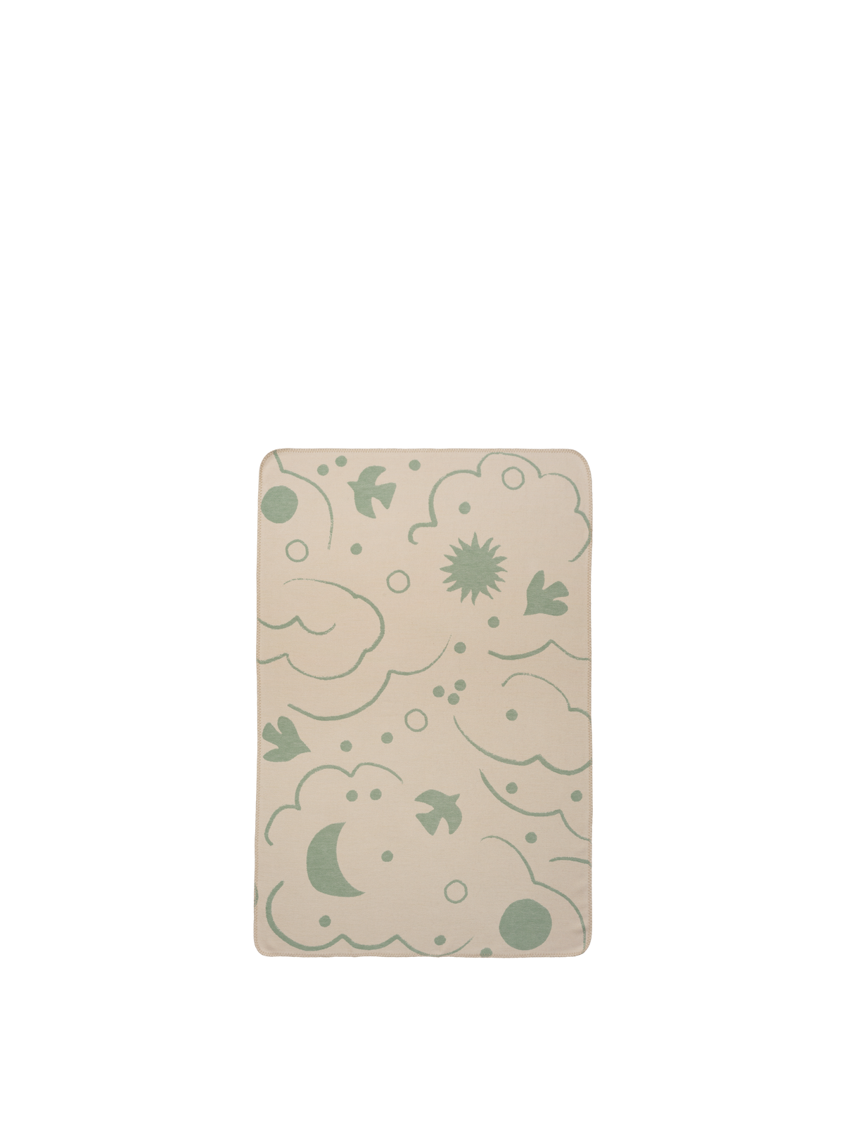 Ferm Living Skye Couverture - Tea Green/Parchemin