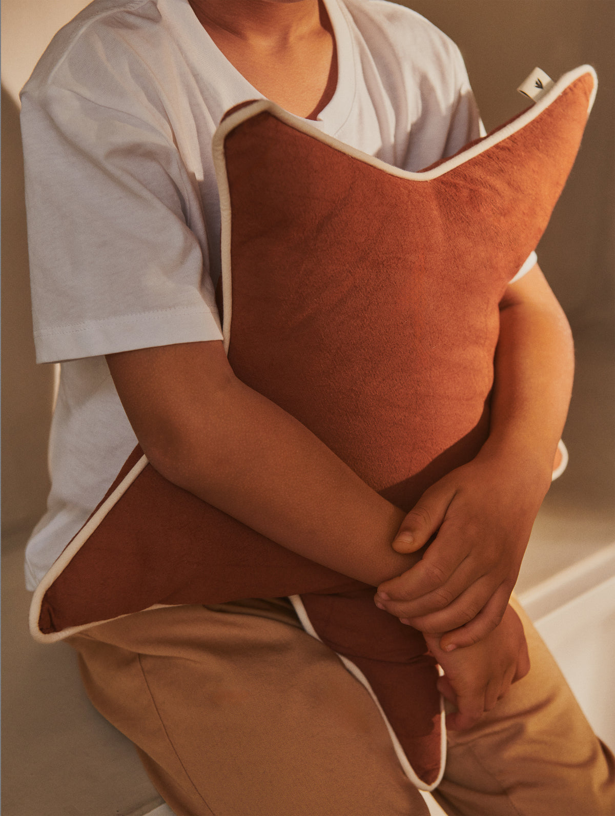 Ferm Living Star Coussin - Brown Clay
