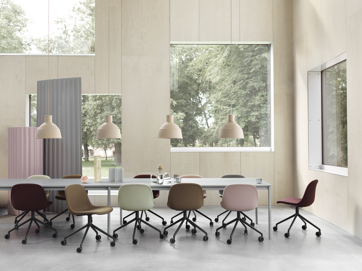 Muuto Unfold pendant lamp mustard yellow