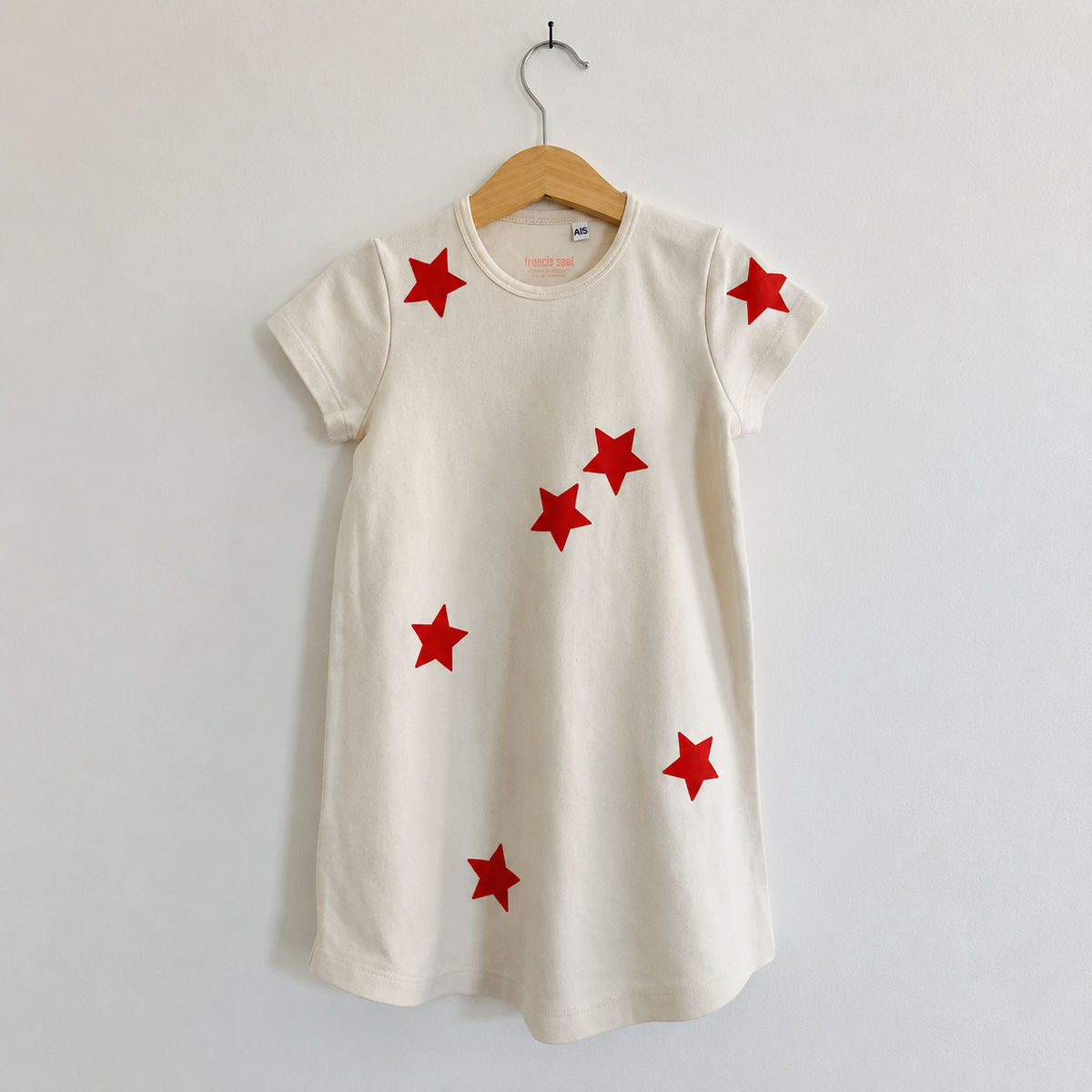 Francis Ebet camicia da notte stelle rosse